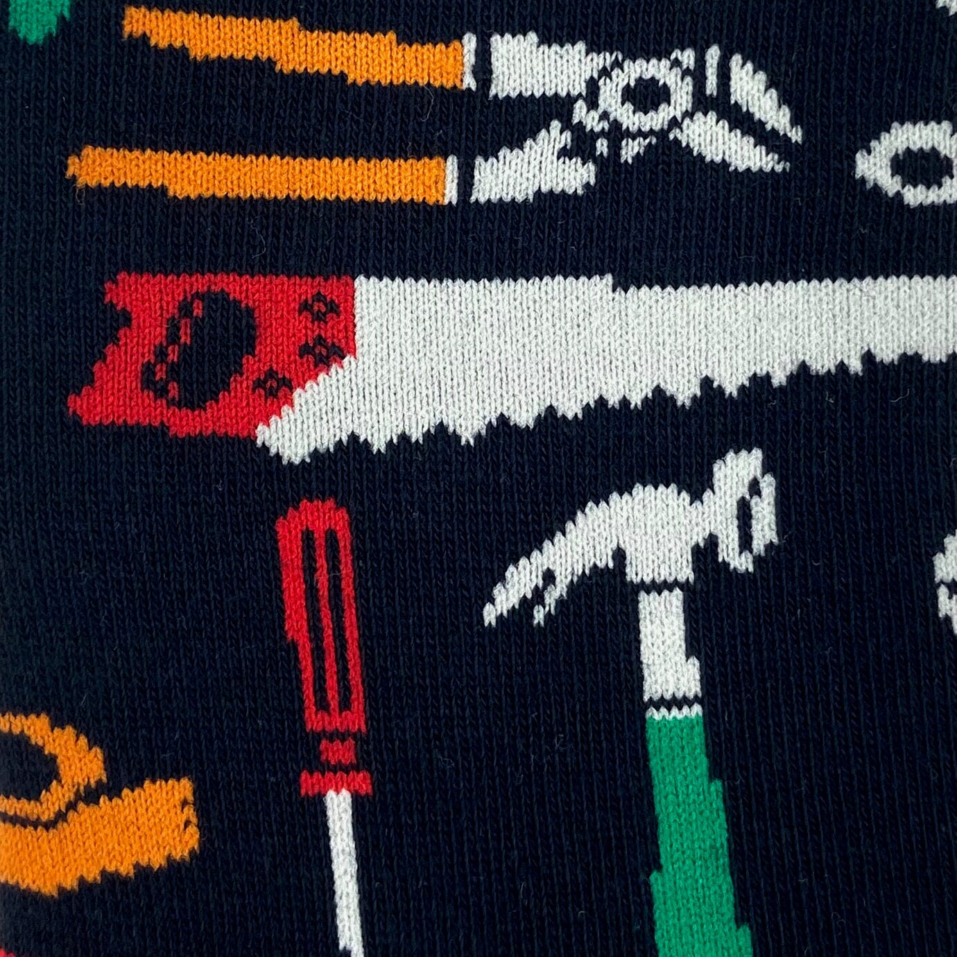 Unisex DIY Themed Screwdriver Hammer Saw Patterned Novelty Socks