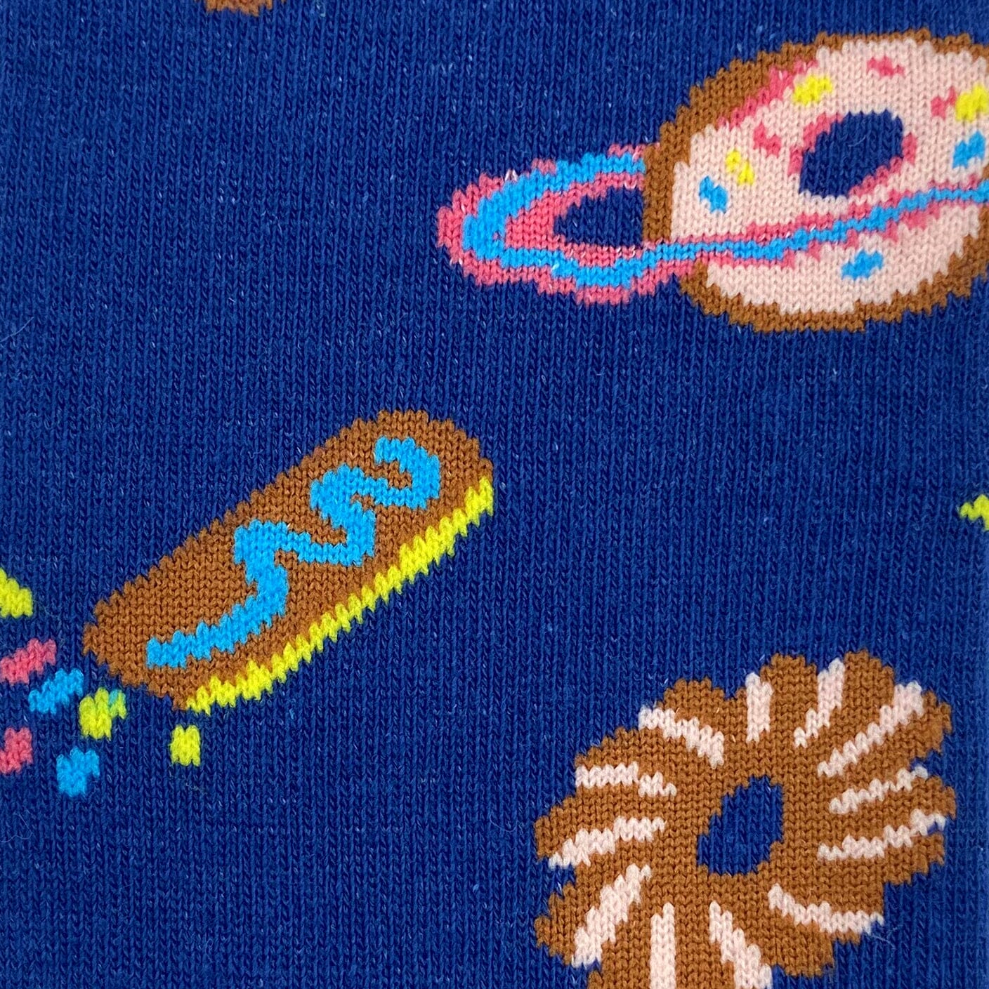 Donut Coughnuts in Outer Space Patterned Universe Themed Novelty Socks