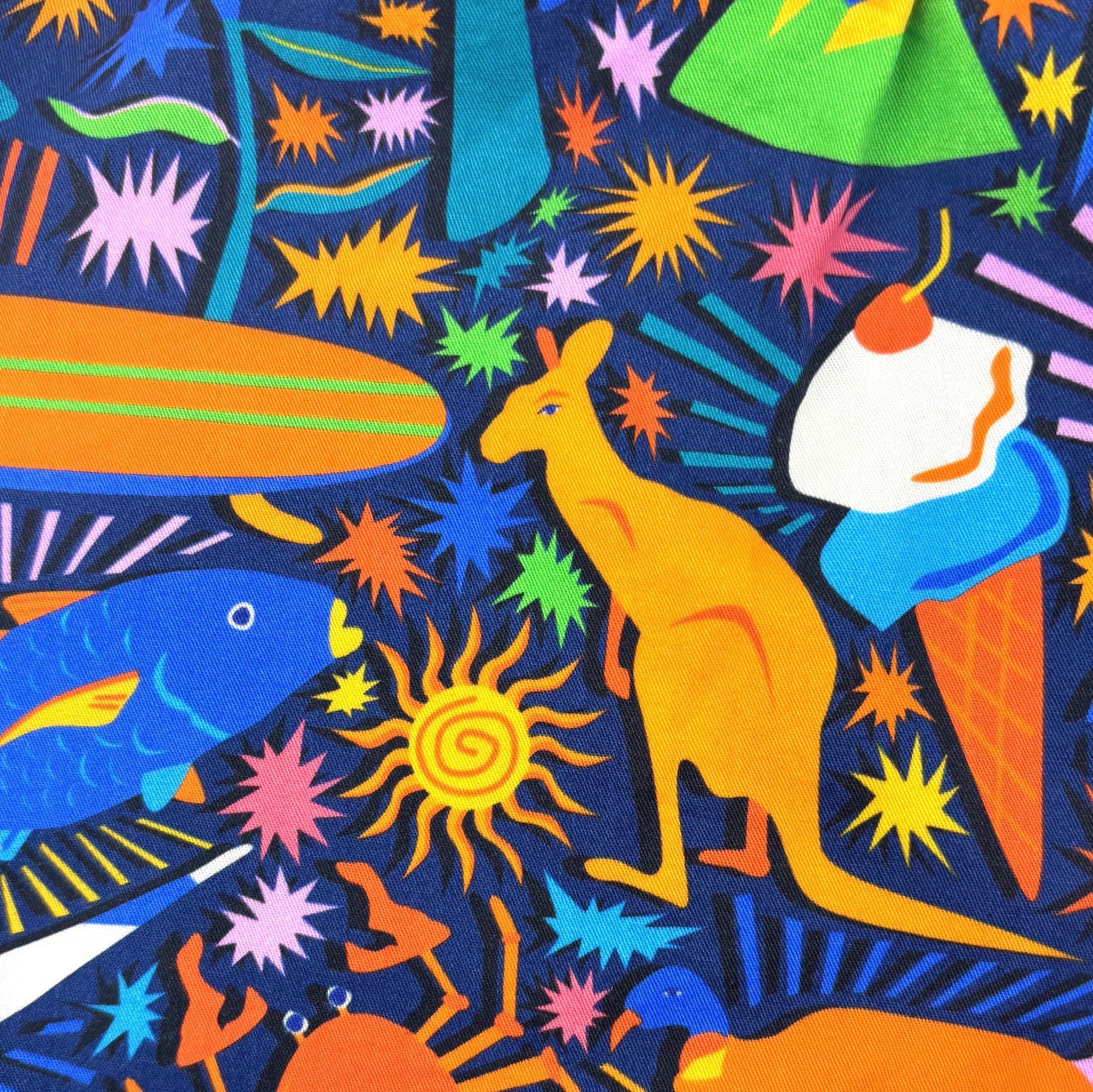 Colorful Australian Animal Kangaroo Brushturkey Patterned Boxer Shorts