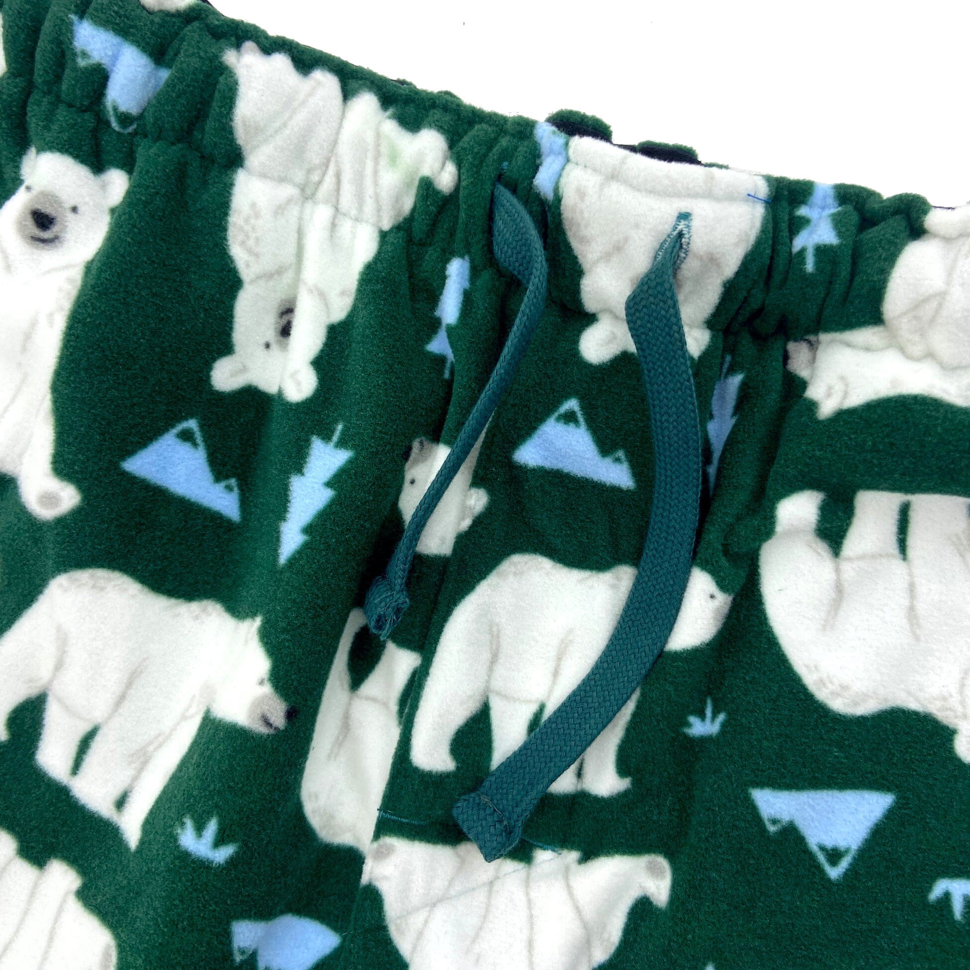 Men's Fun Polar Bear Cubs All Over Print Long Fleece Pajama PJ Pants