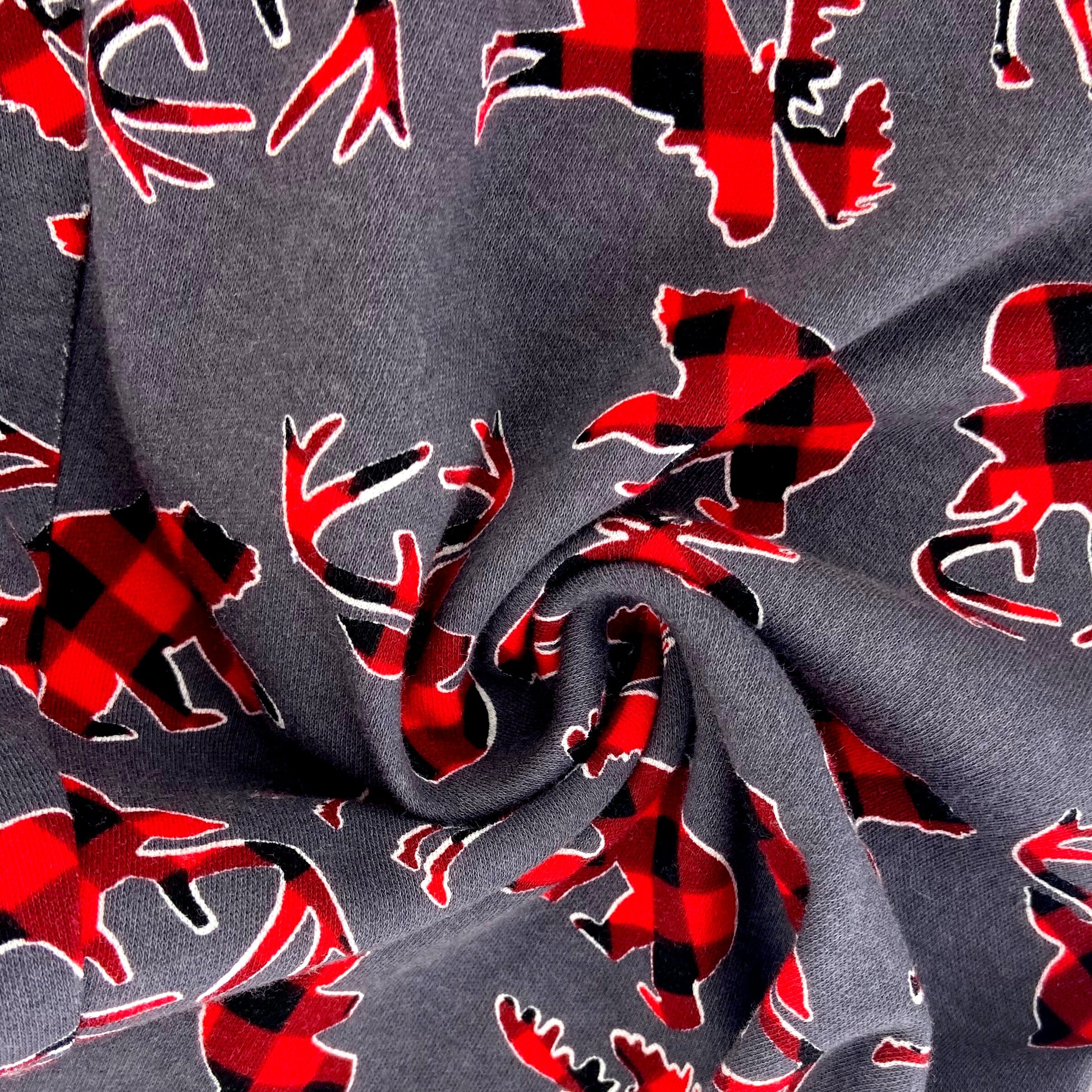 Men's Canadian Wilderness Buffalo Plaid Moose & Bear Patterned PJ Pants