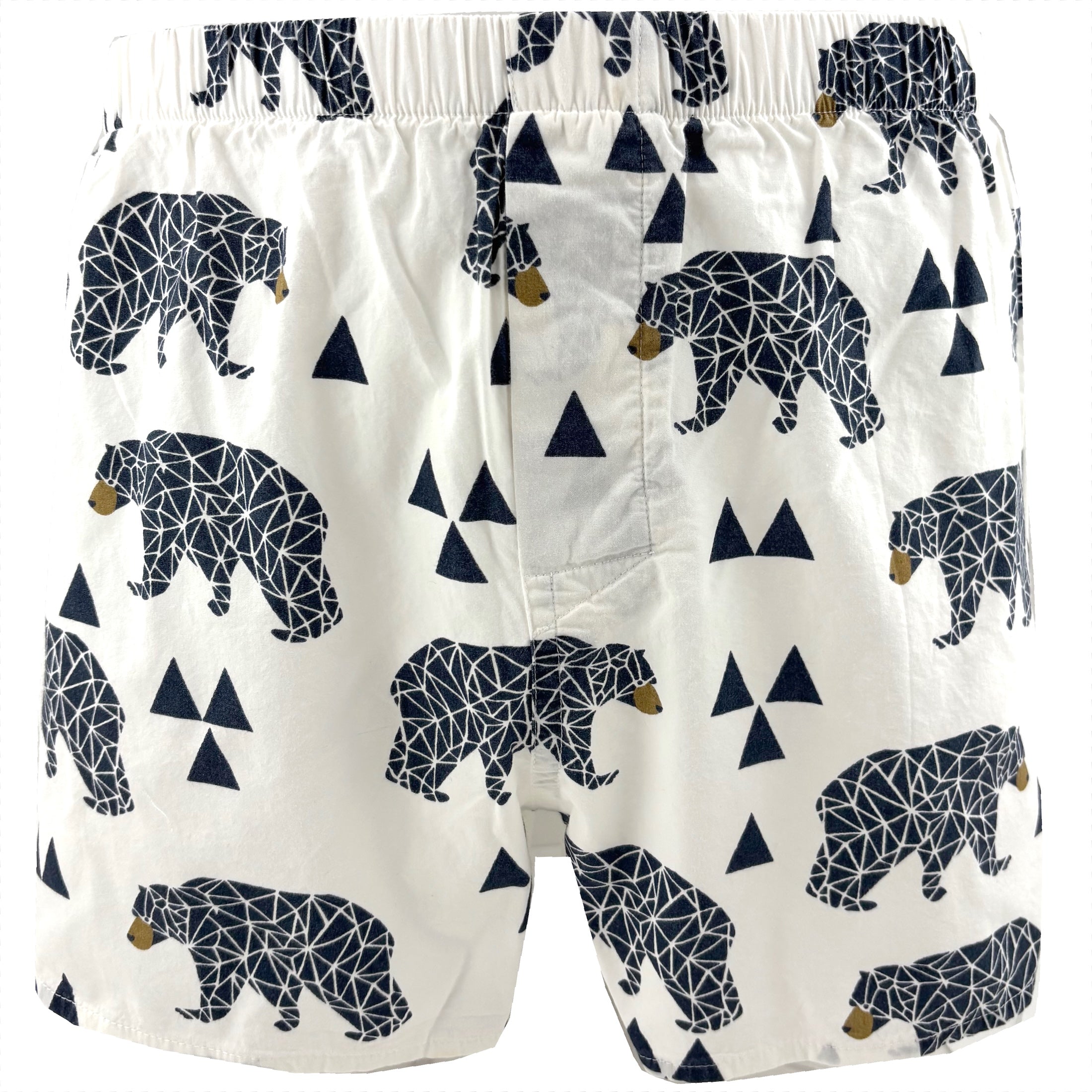 Men's Classic Black Bear All Over Print Novelty Boxer Shorts Underwear
