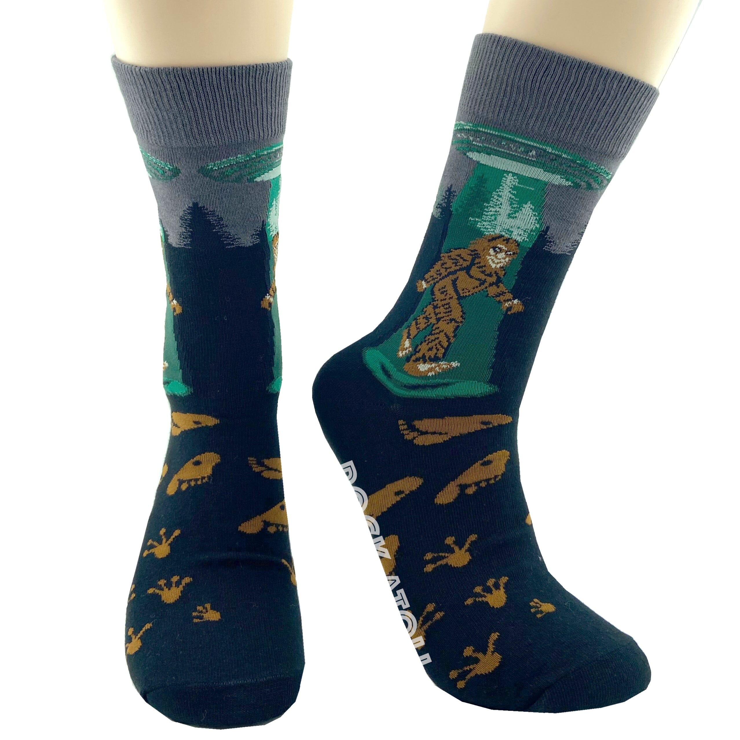 Mythical Monster Abominal Snowman Bigfoot Sasquatch Novelty Socks