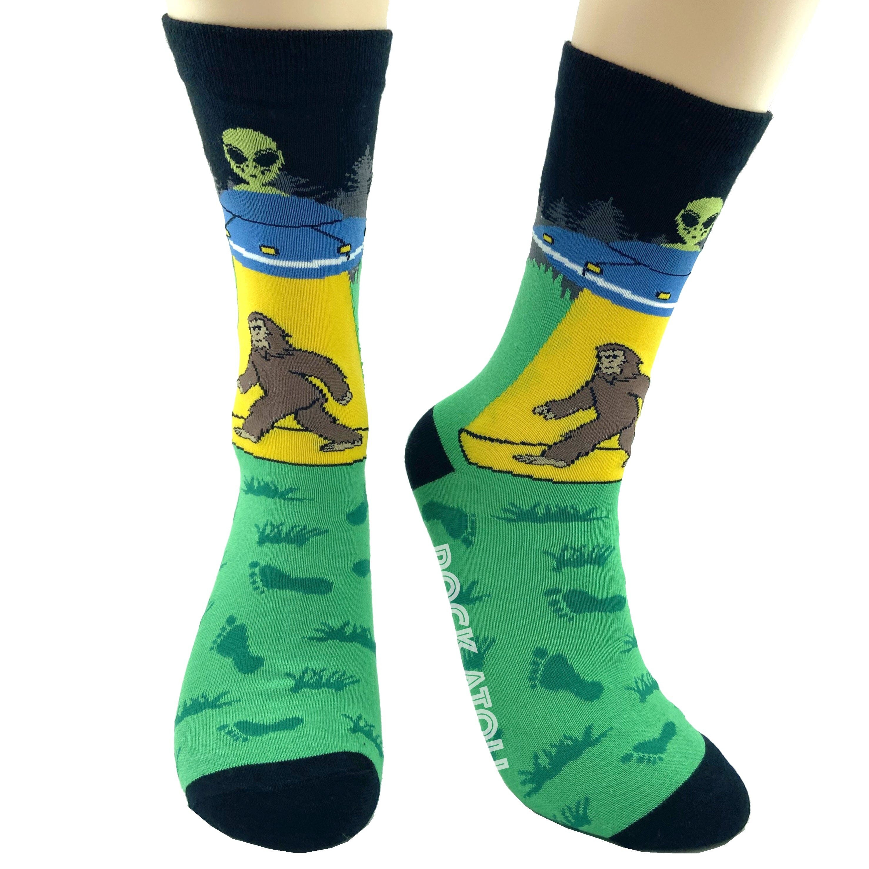 Mythical Monster Abominal Snowman Bigfoot Sasquatch Novelty Socks