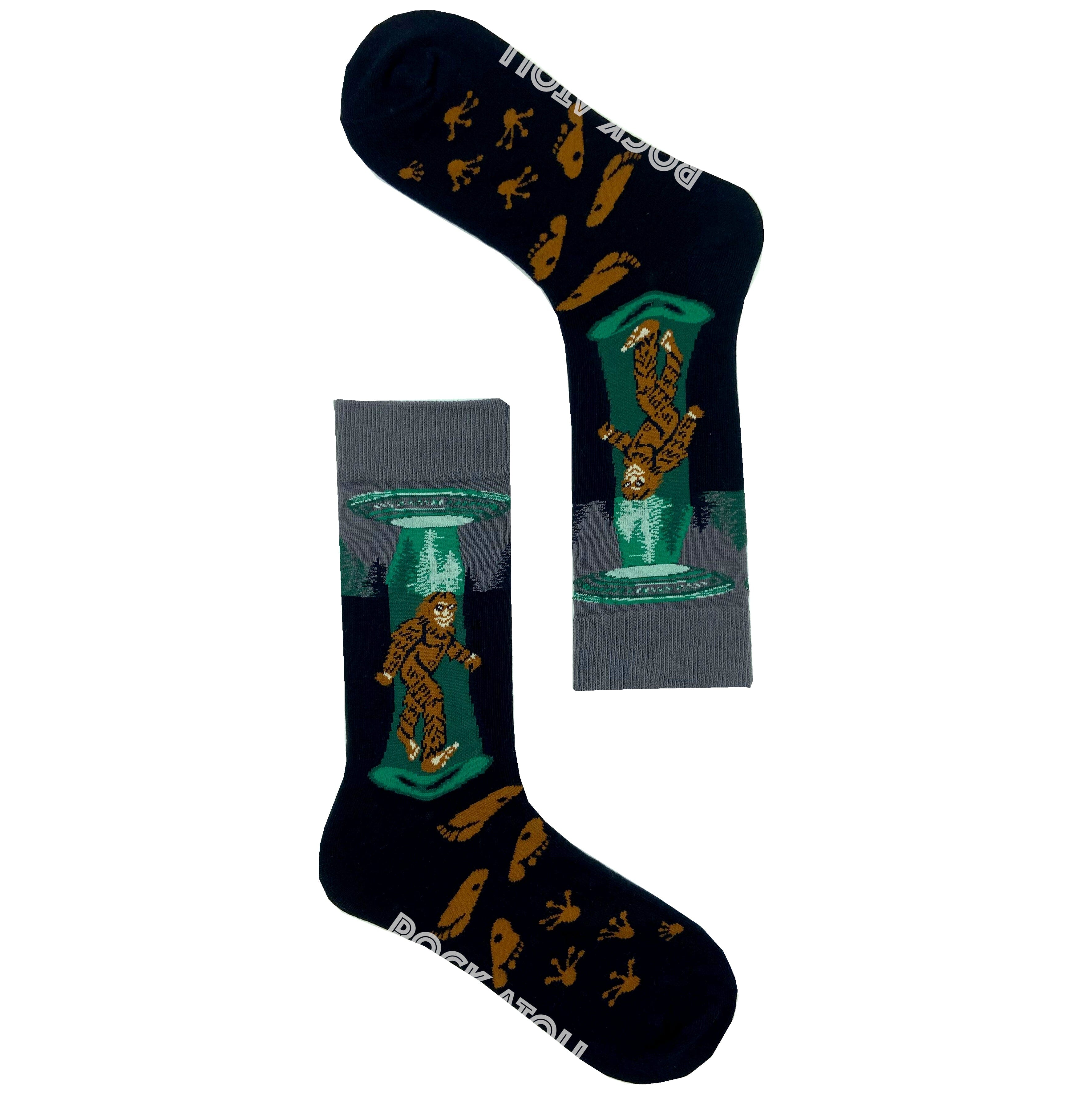 Mythical Monster Abominal Snowman Bigfoot Sasquatch Novelty Socks