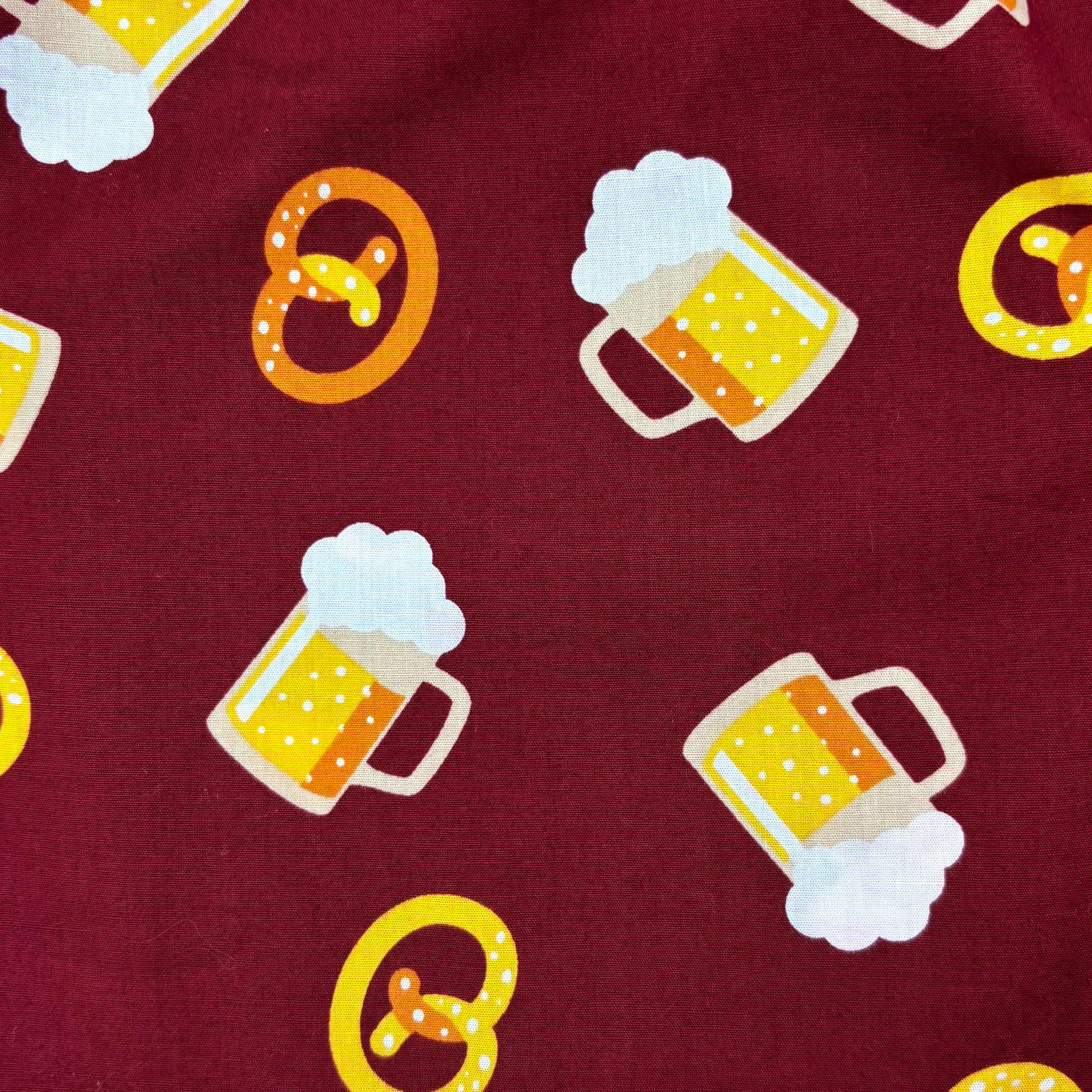 Men's Manly Foodie Beer & Pretzels All Over Print Novelty Boxer Shorts