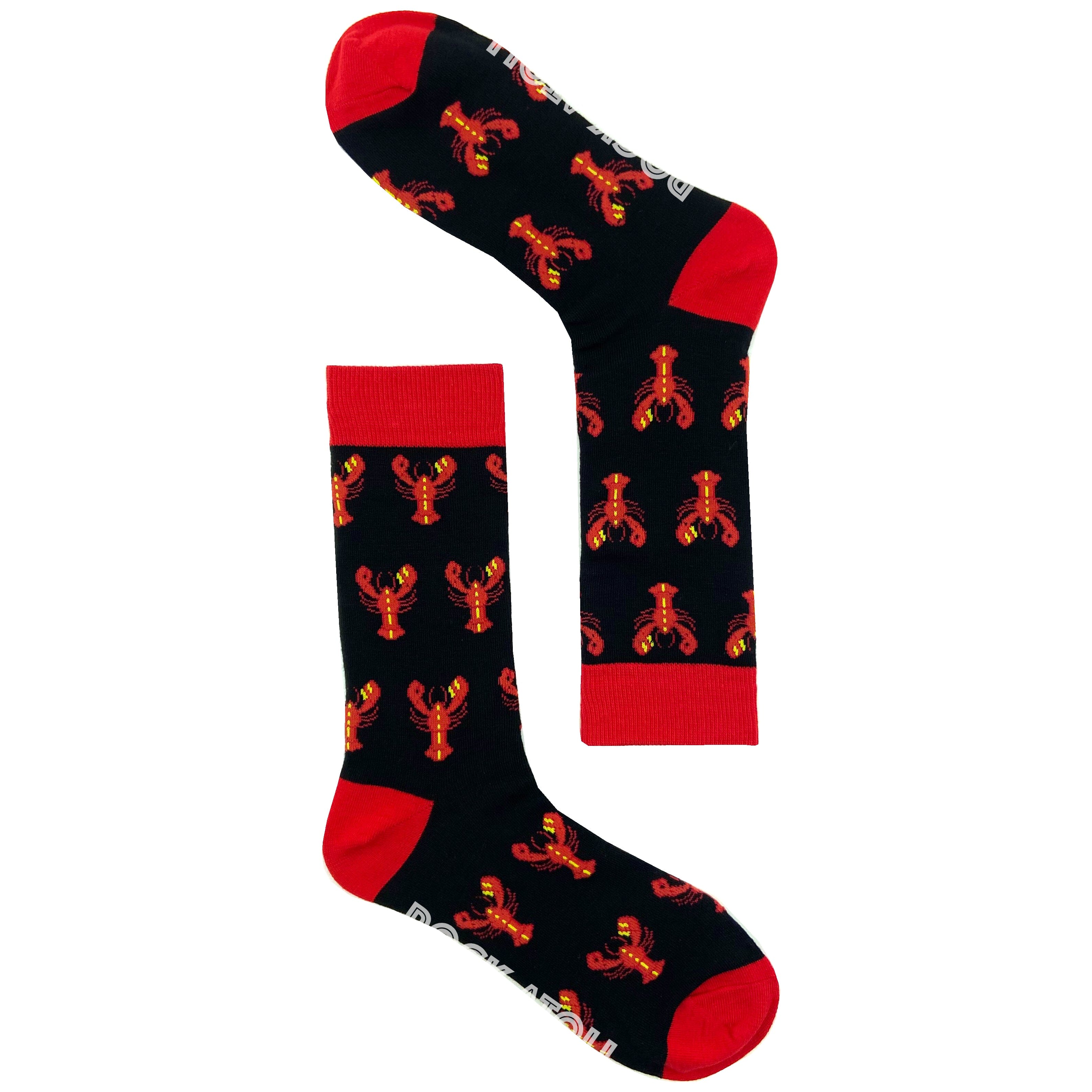 Unisex Lobster Crawfish Crayfish Crustacean Patterned Novelty Socks
