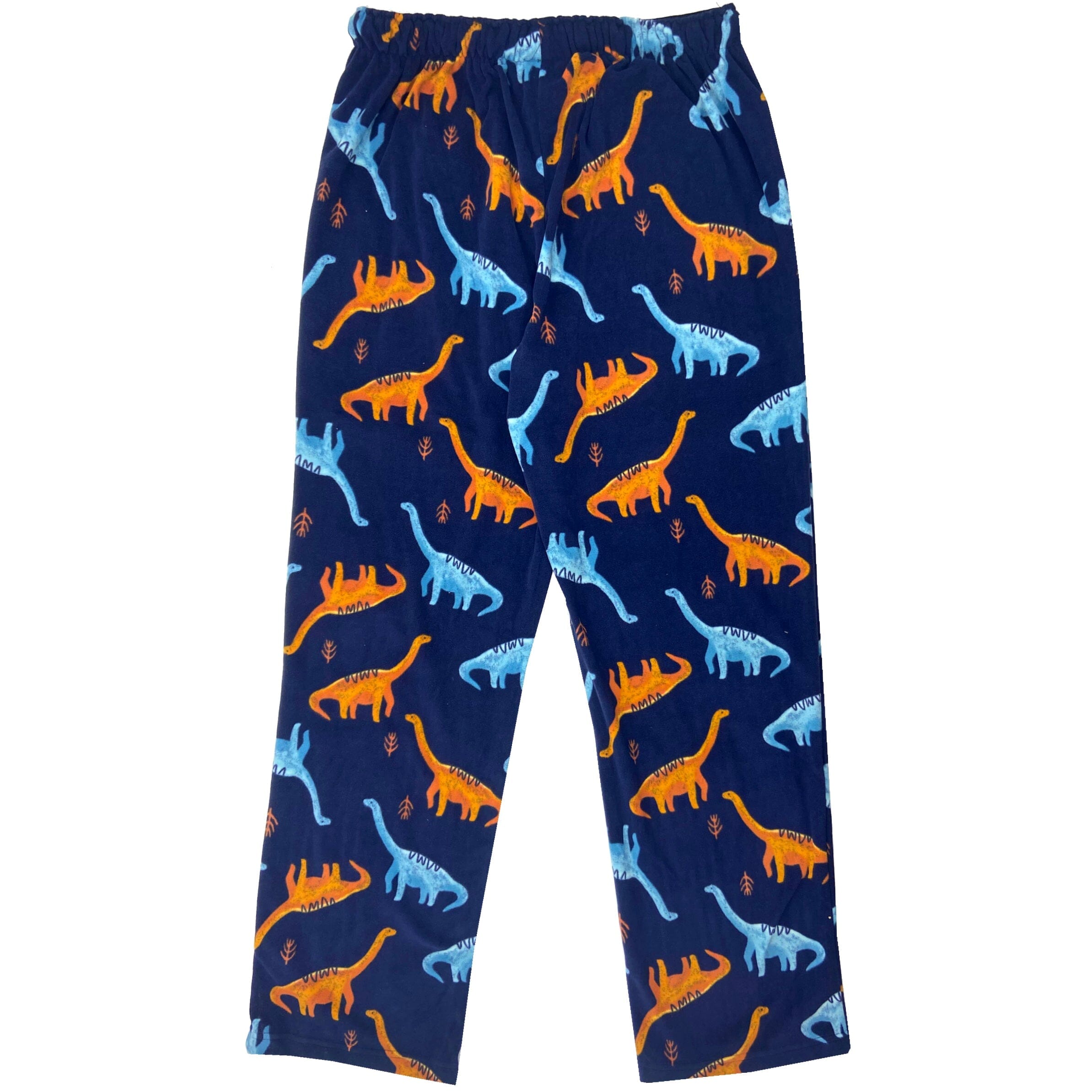 Fun Long Neck Dinosaur Patterned Soft Fleece Pant Bottoms for Adults