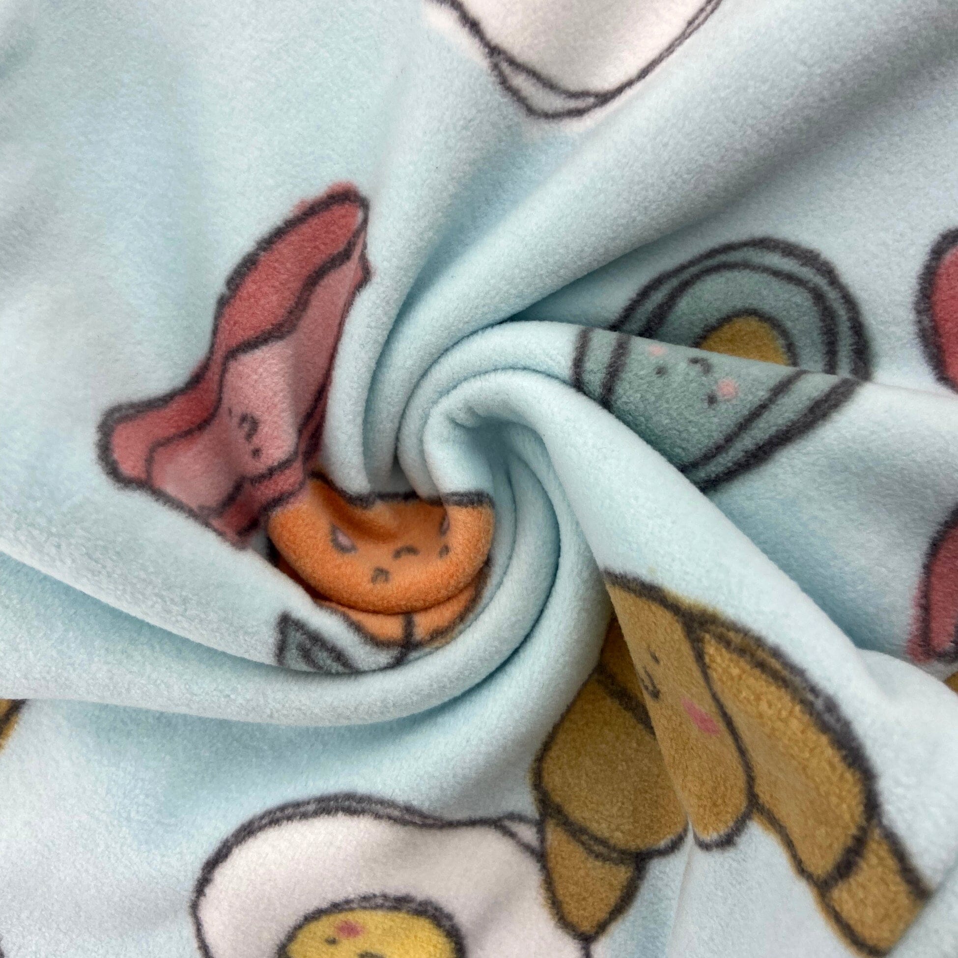 Breakfast Food Themed Bacon Eggs Avocado Patterned Fleece Pajama Pants