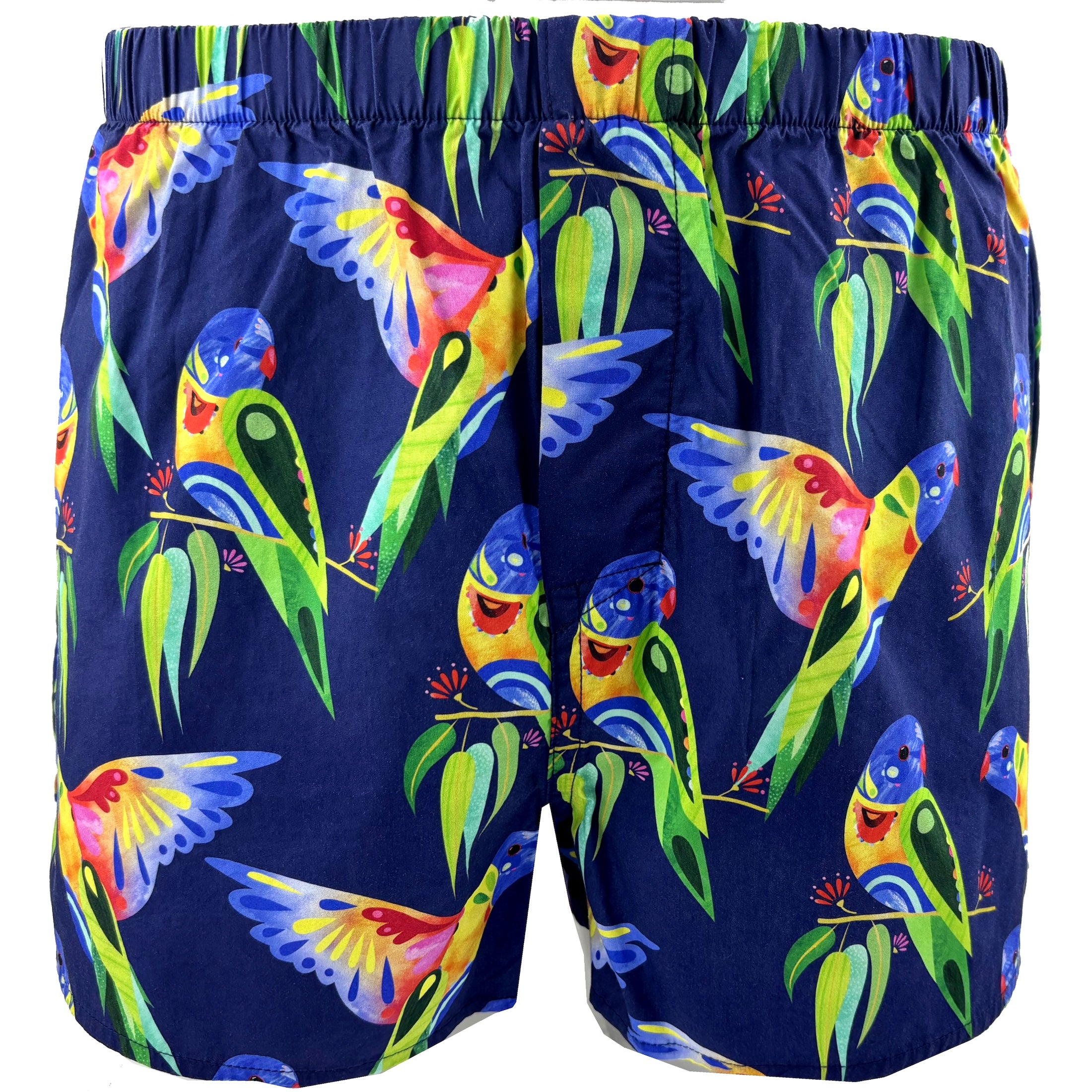 Mens Vibrant Painted Bunting Songbird Bird All Over Print Boxer Shorts