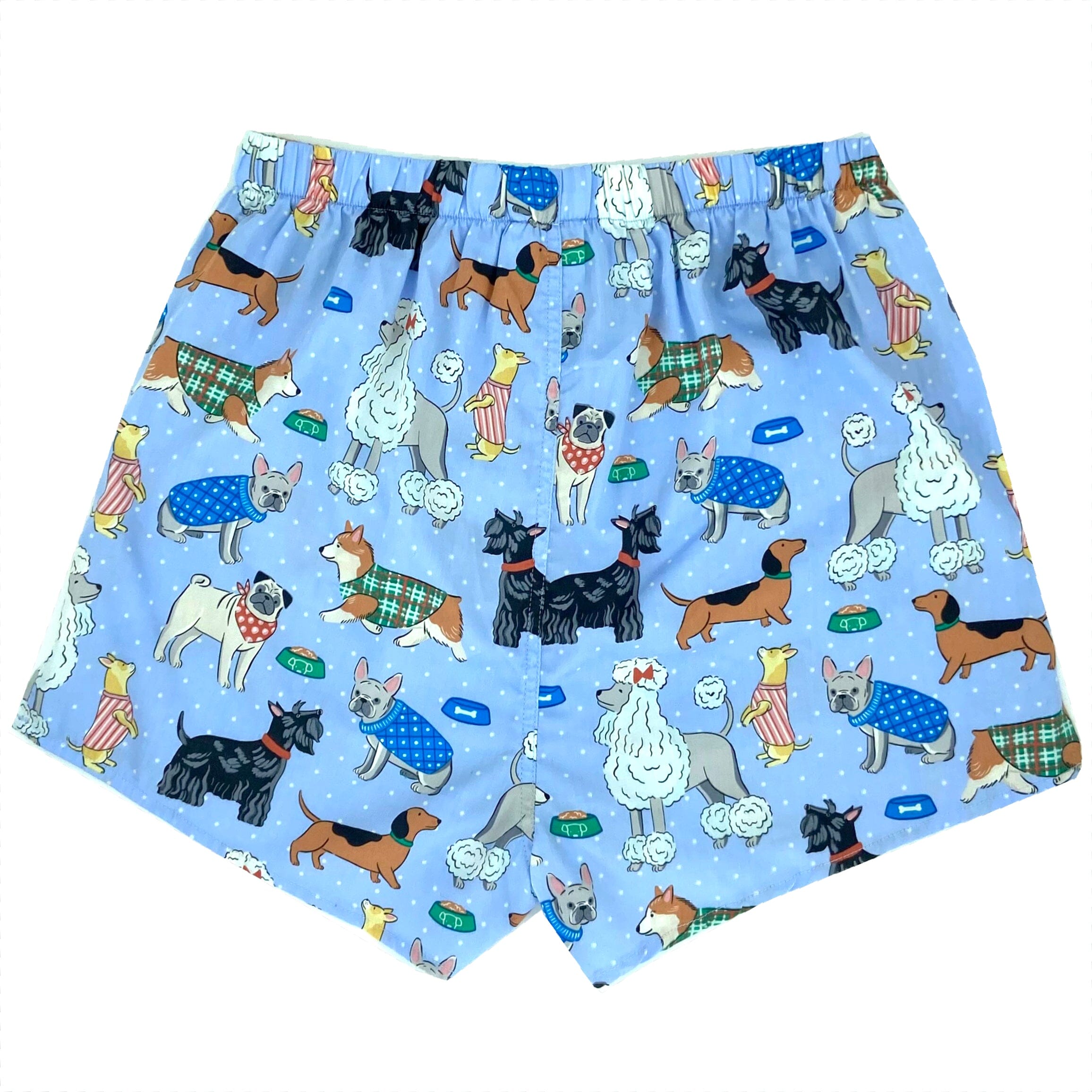 Fun Polka Dotted Dogs All Over Print Cotton Boxer Shorts Underwear