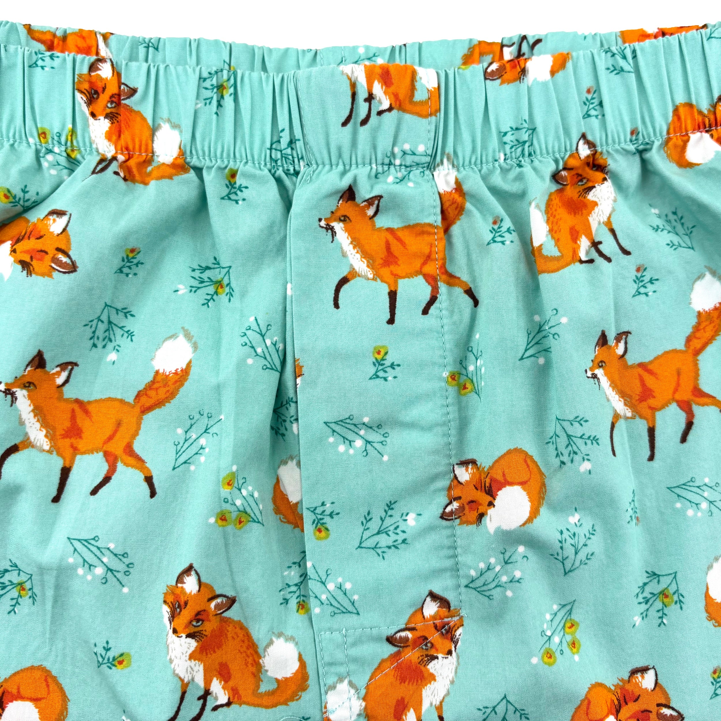 Men's Classic Orange Fox All Over Novelty Print Cotton Boxer Shorts