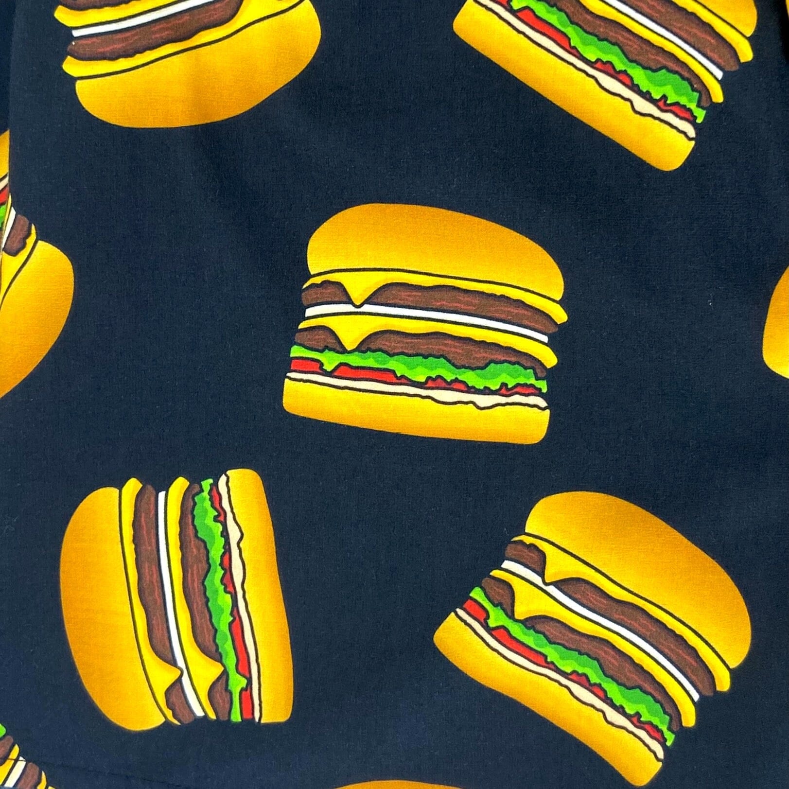 Men's Food Themed Cheeseburger Bun Patterned Cotton Boxer Shorts