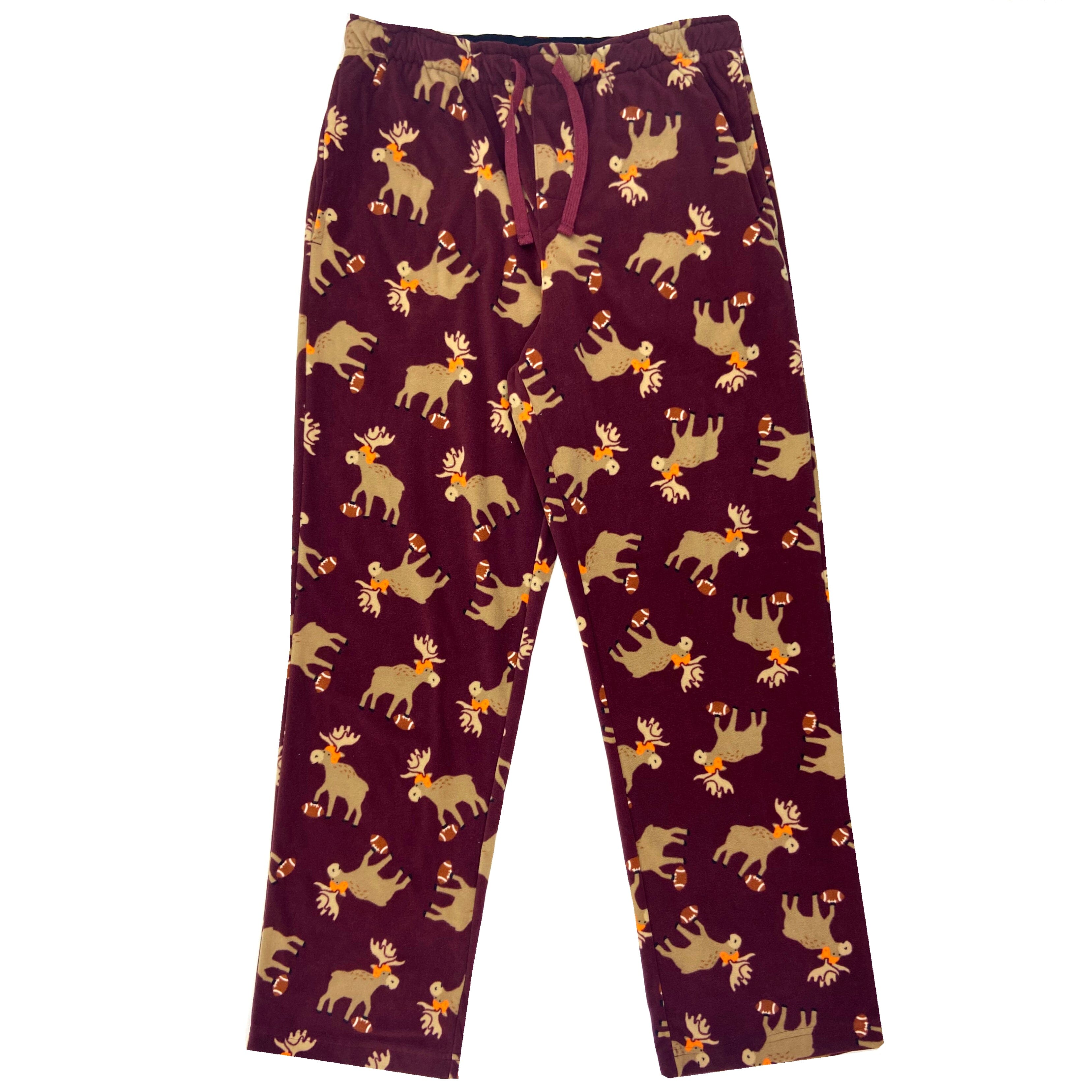 Outdoorsy Moose Pajama Bottoms For Men. Buy Mens Moose Lounge Pants