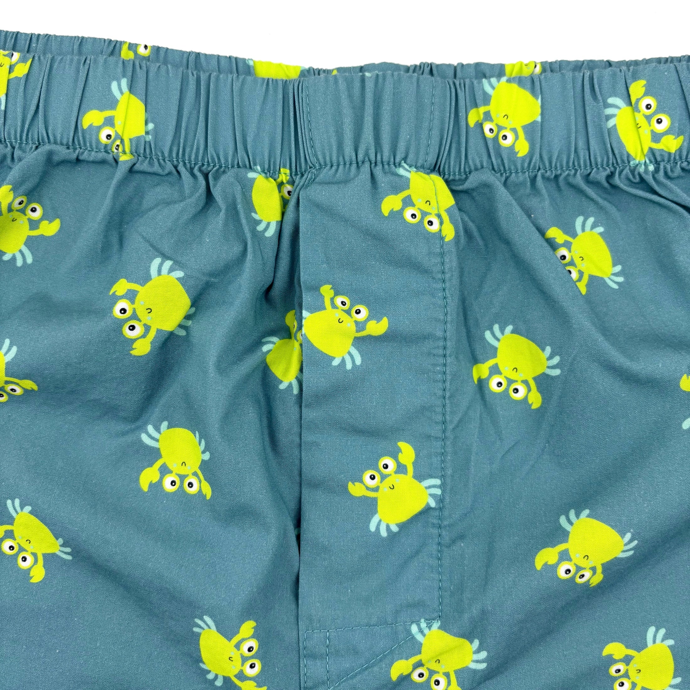 Men's Unique Cartoon Crab Patterned Cotton Novelty Print Boxer Shorts