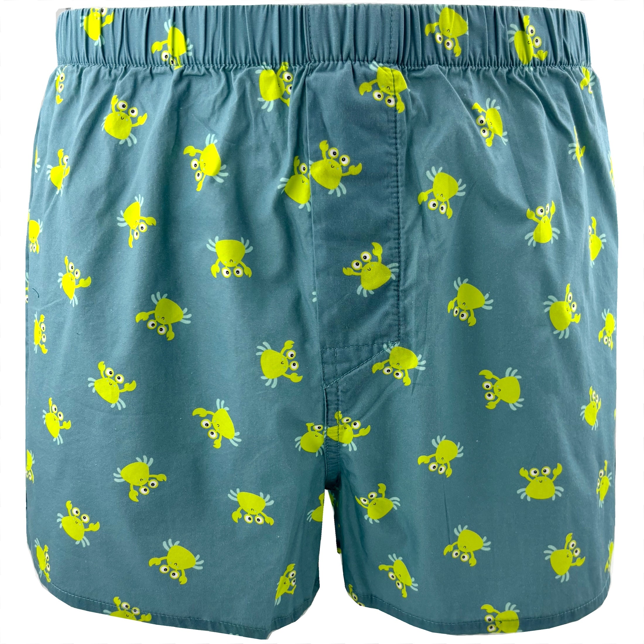 Men's Unique Cartoon Crab Patterned Cotton Novelty Print Boxer Shorts