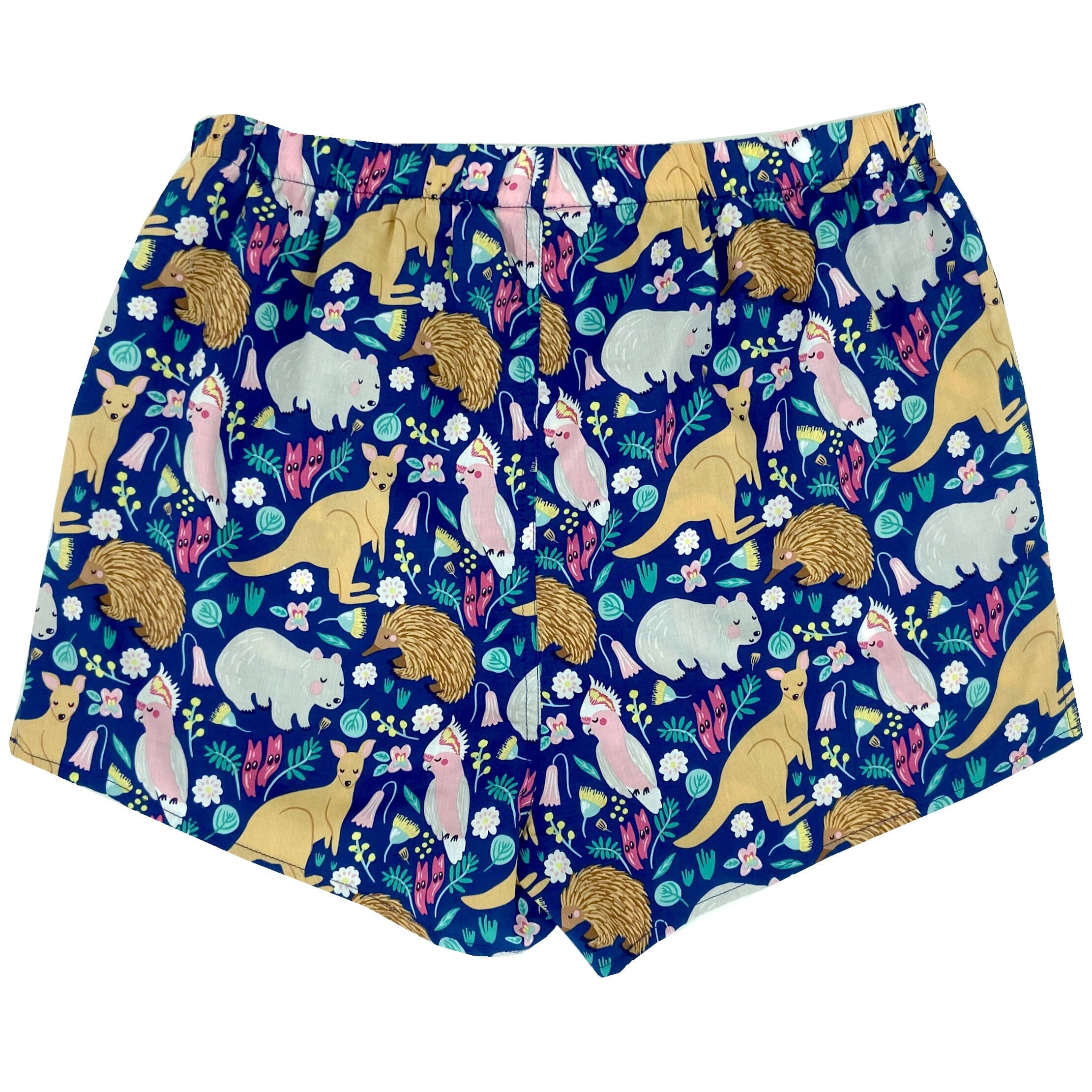 Colorful Australian Animals Kangaroo Marsupial Patterned Boxer Shorts