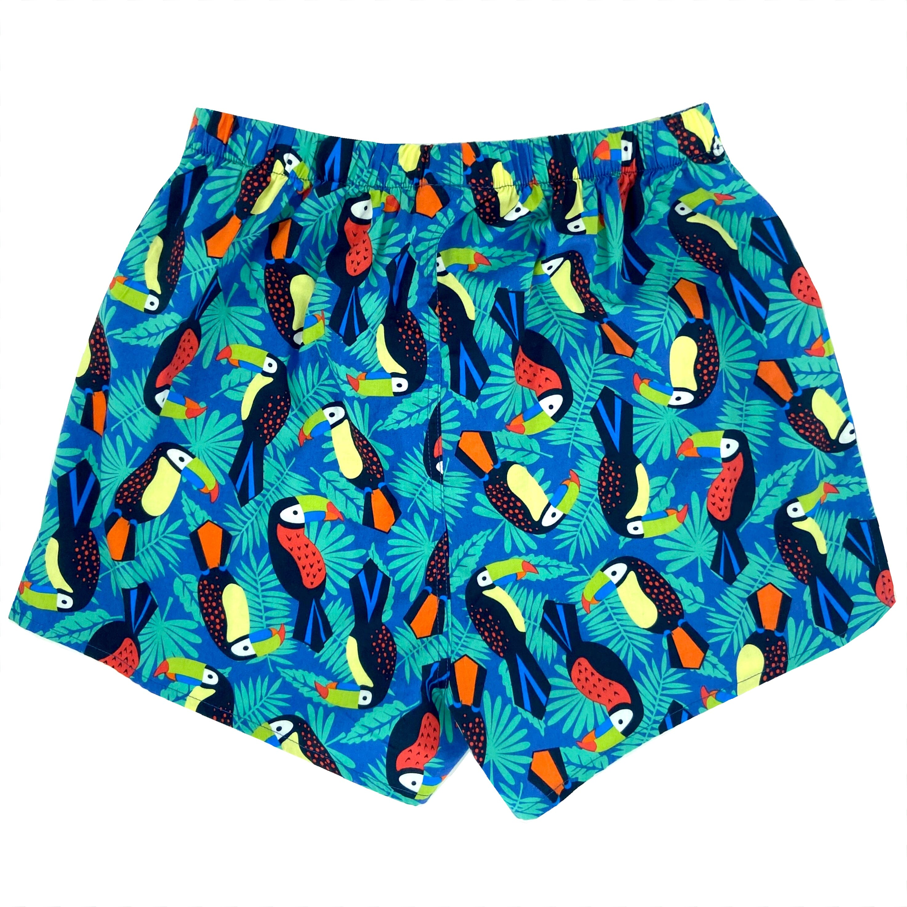 Men's Vibrant Toucan Bird Animal Patterned Cotton Boxer Shorts S-XXL