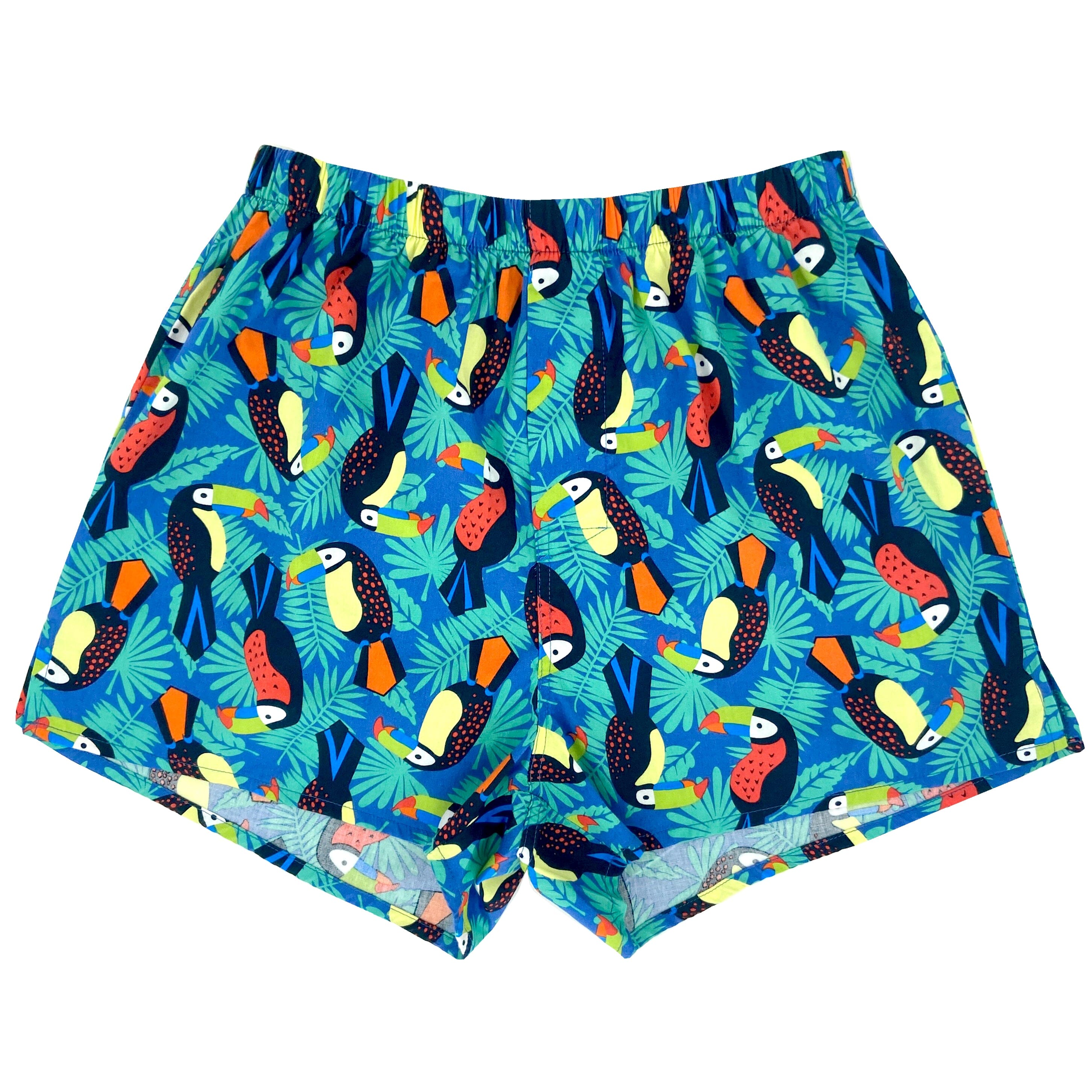 Men's Vibrant Toucan Bird Animal Patterned Cotton Boxer Shorts S-XXL