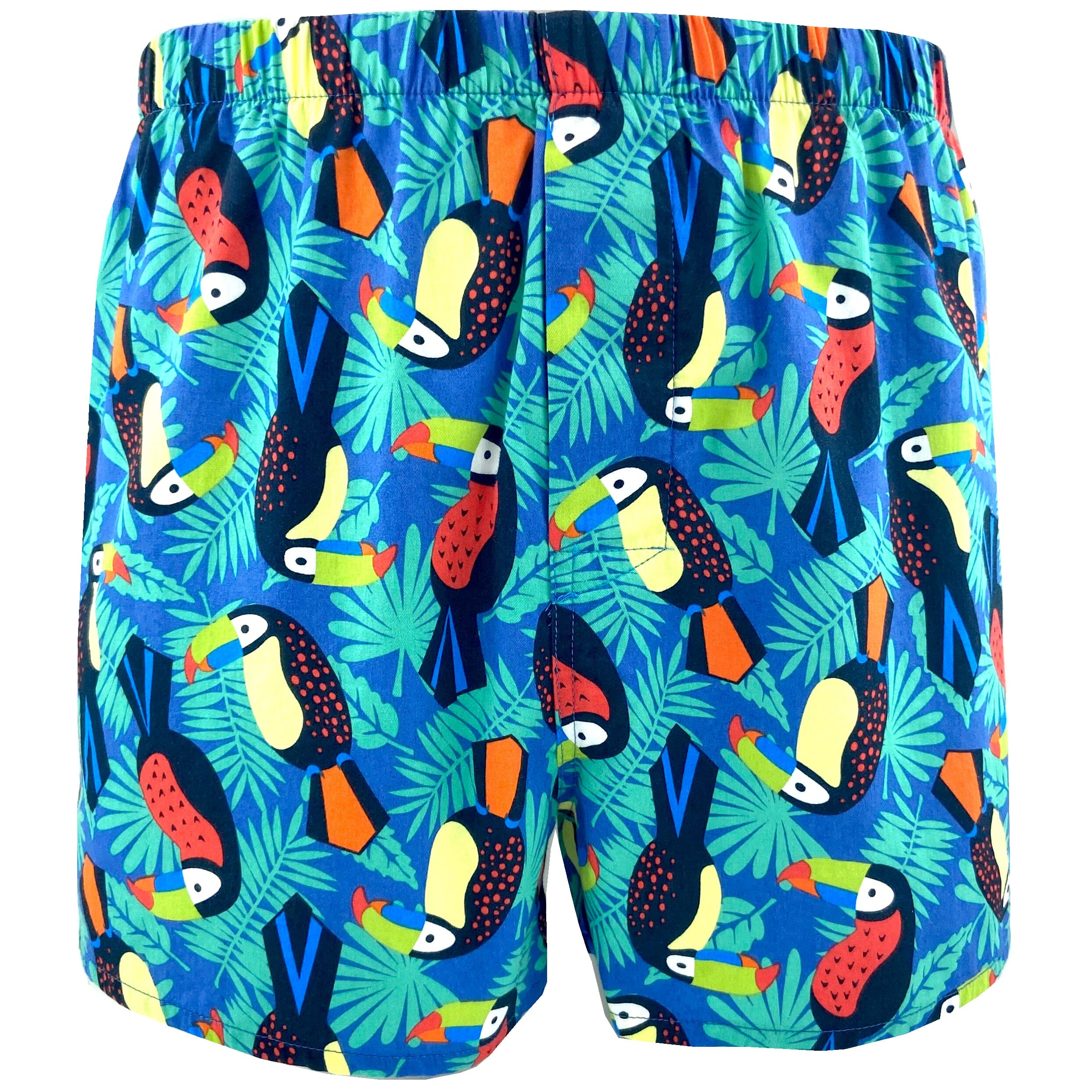 Men's Vibrant Toucan Bird Animal Patterned Cotton Boxer Shorts S-XXL