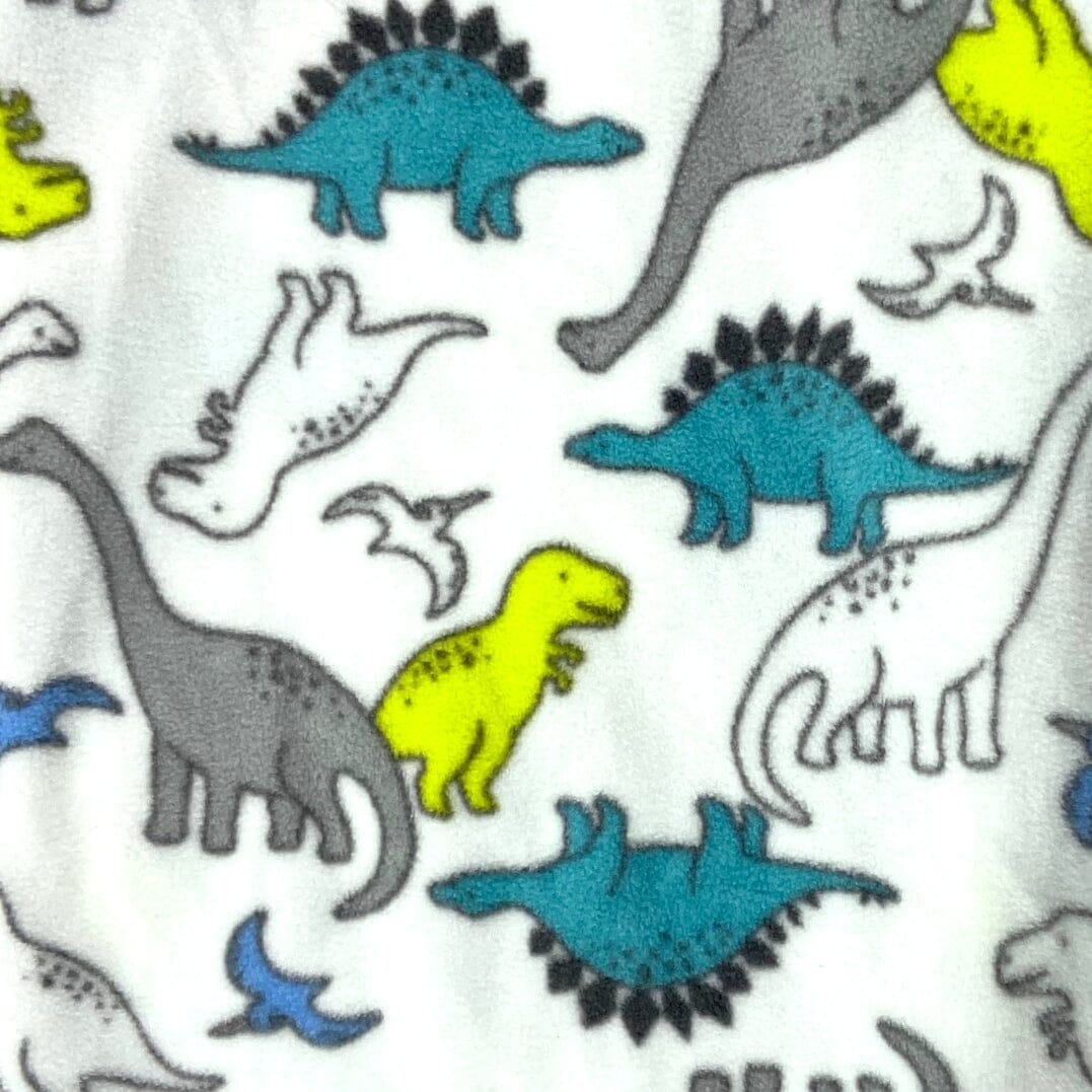 Fun Cartoon Dinosaur T-Rex Stegosaurs Print Fleece Bottoms for Adults