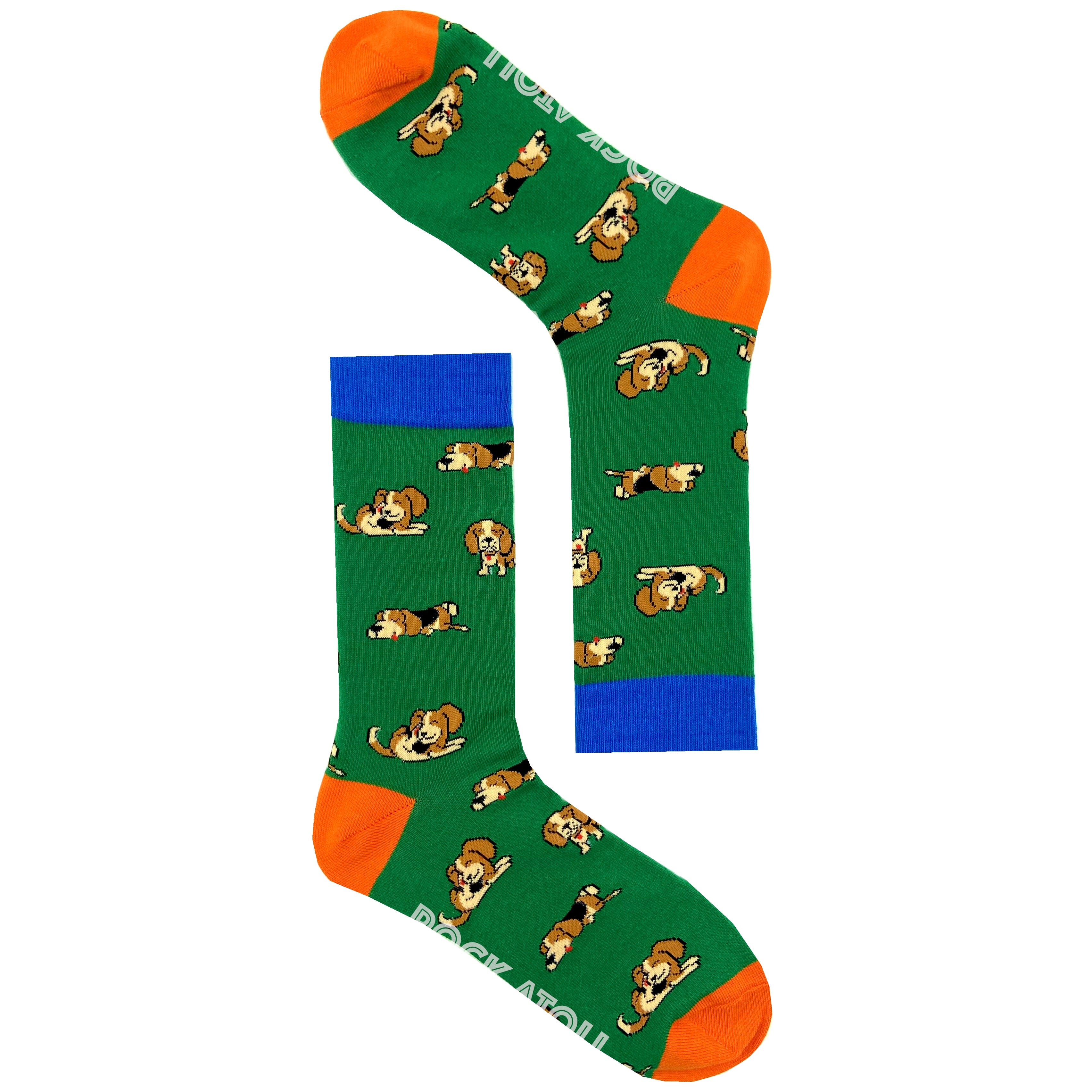 Beagle Puppies Dog Patterned Ultra Soft Dog Lover Novelty Dress Socks