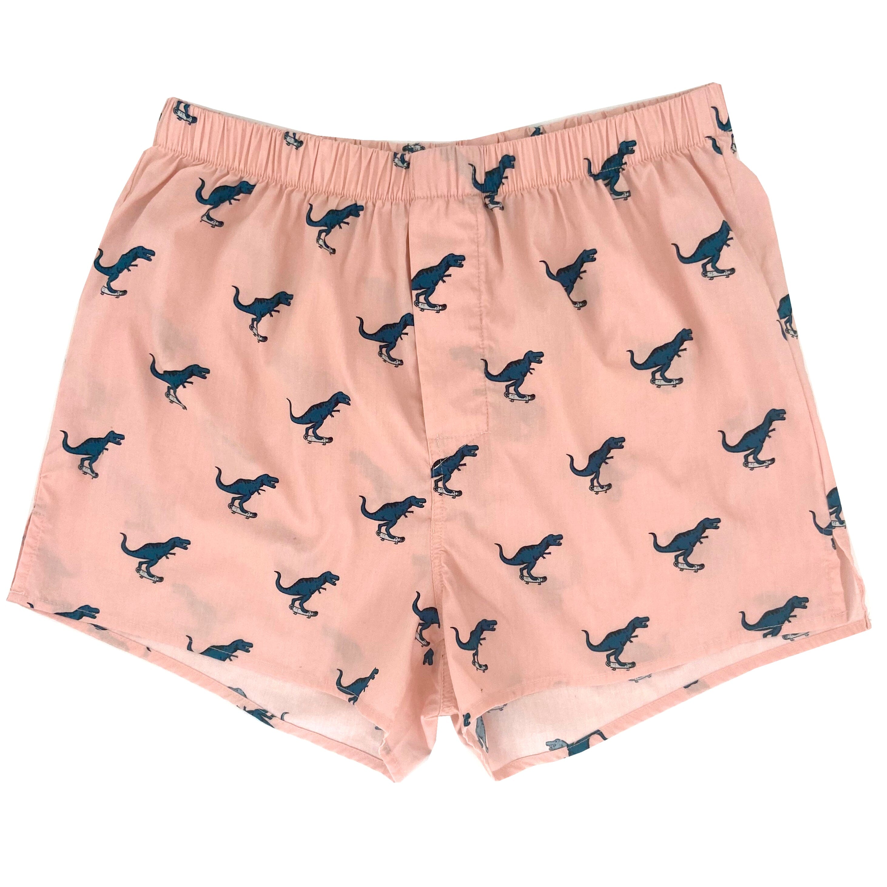 Men's T-Rex Dinosaurs on Skateboards All-Over-Print Boxer Shorts