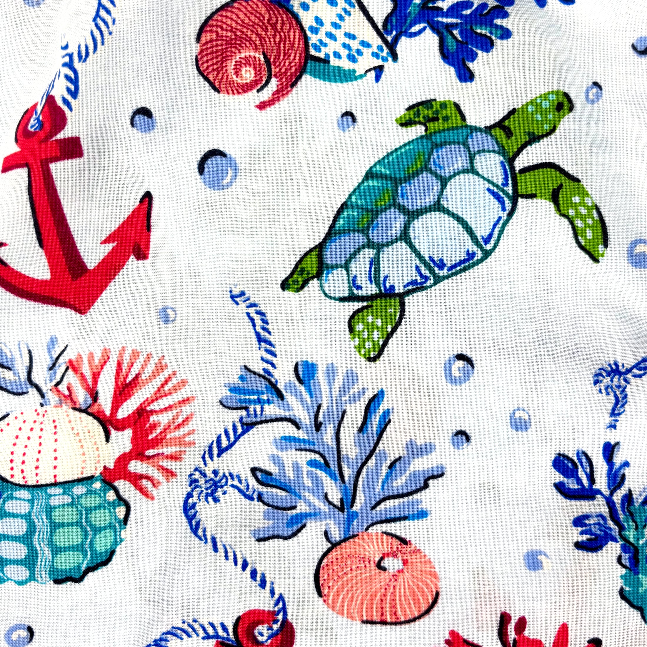 Under The Sea Diving Themed Sea Turtles & Coral Patterned Boxer Shorts
