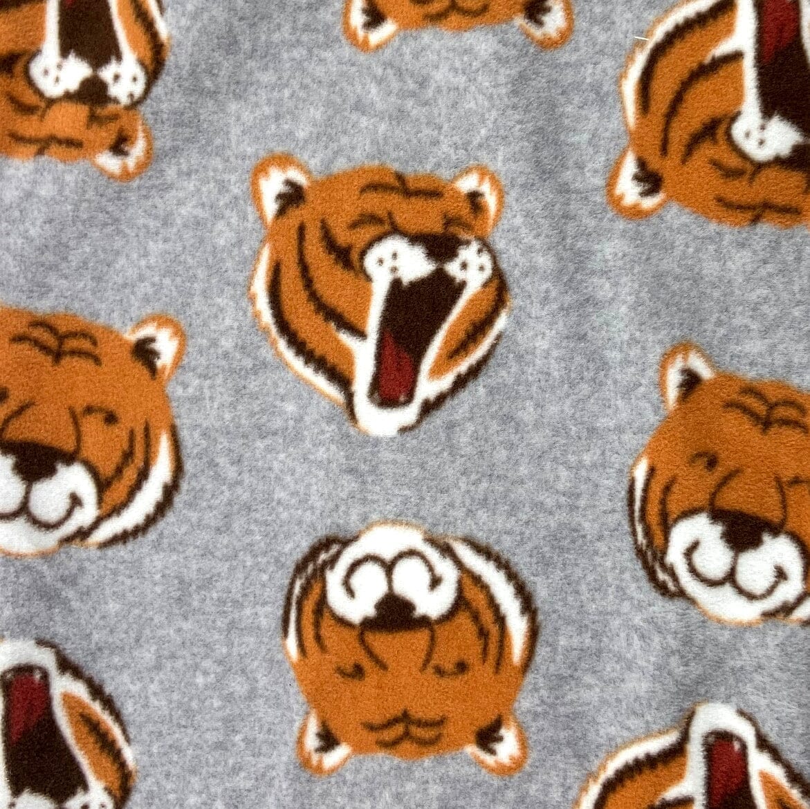 Men's Warm Soft Fleece Long Pajama Bottoms with Tiger All Over Print