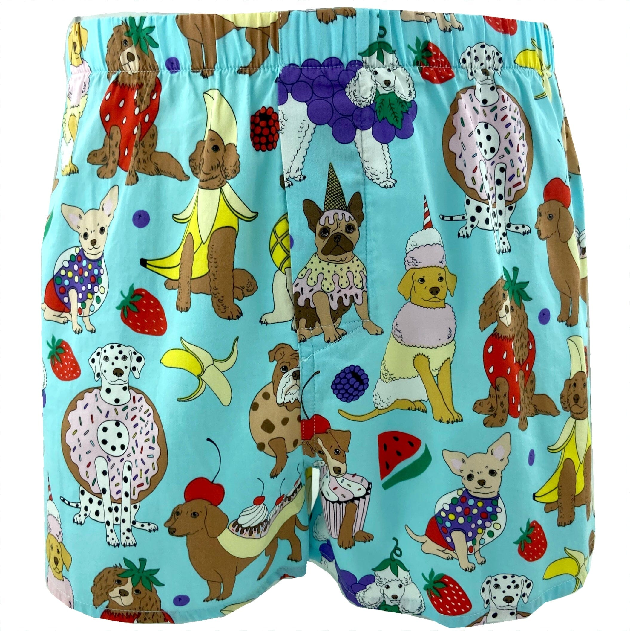 Fun & Unusual Dogs Dressed Up as Fruit Print Boxer Shorts Underwear