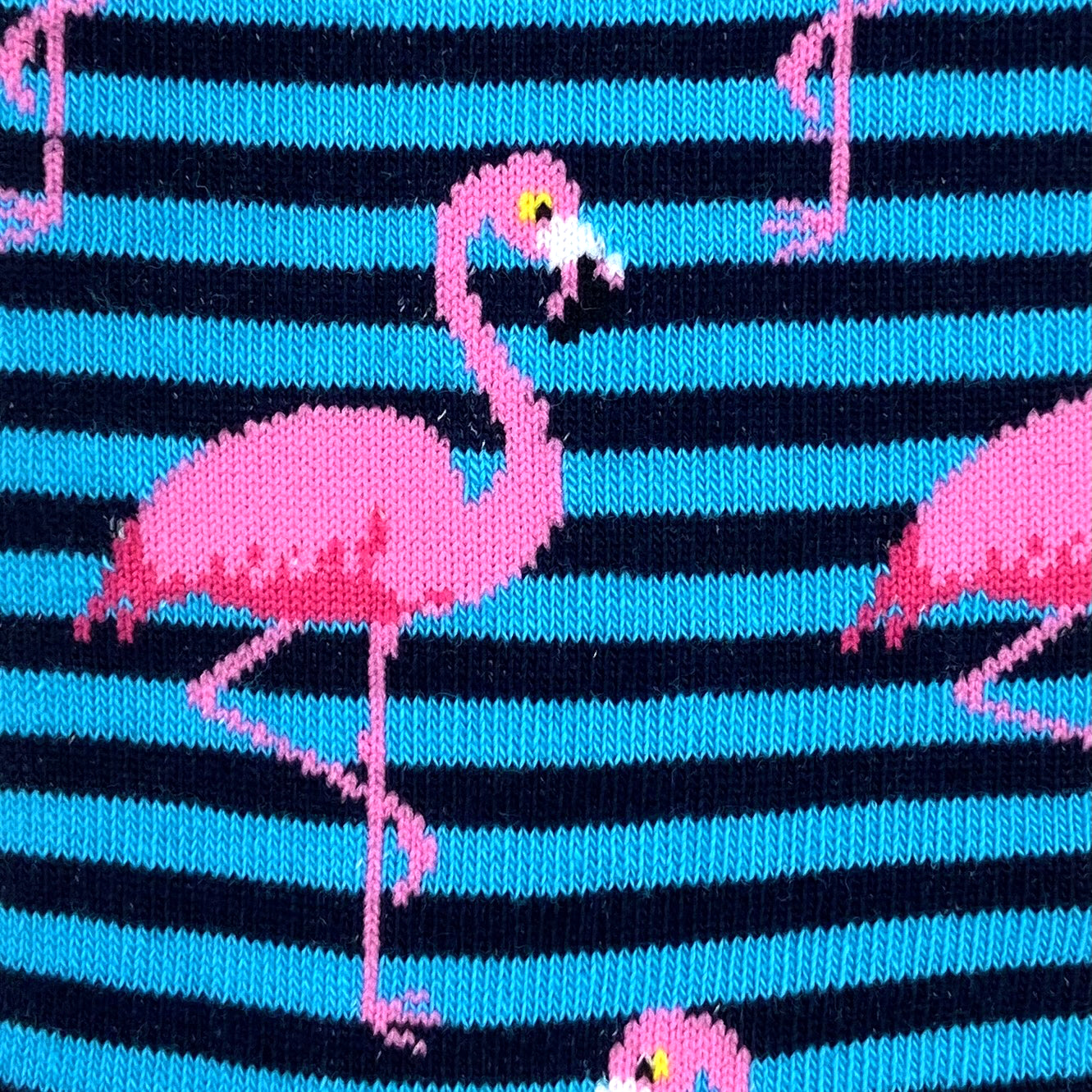 Classic Unisex Striped Flamingo Patterned Novelty Long Dress Socks