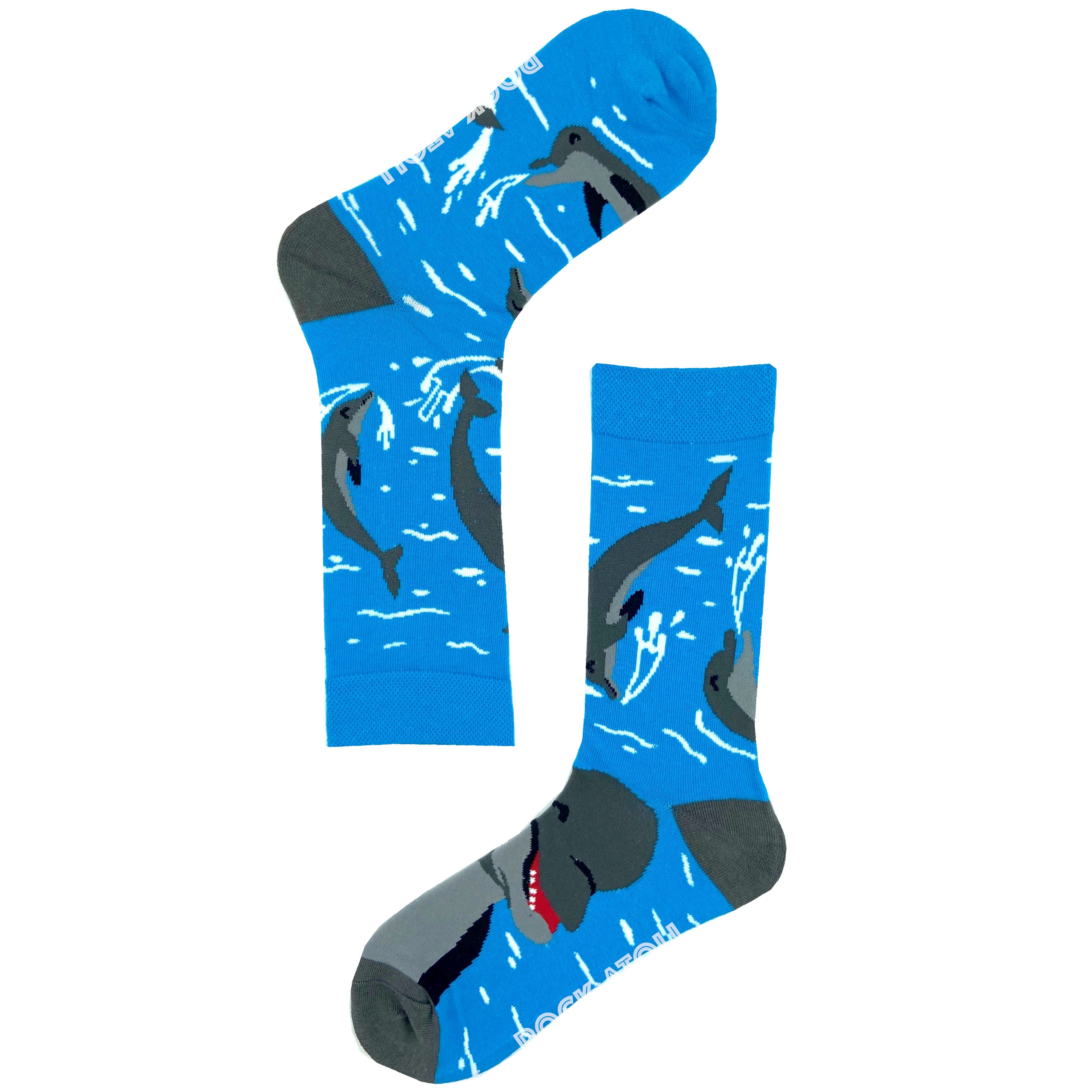 Mix & Match Sea Creature Themed Bottlenose Dolphin Print Novelty Socks