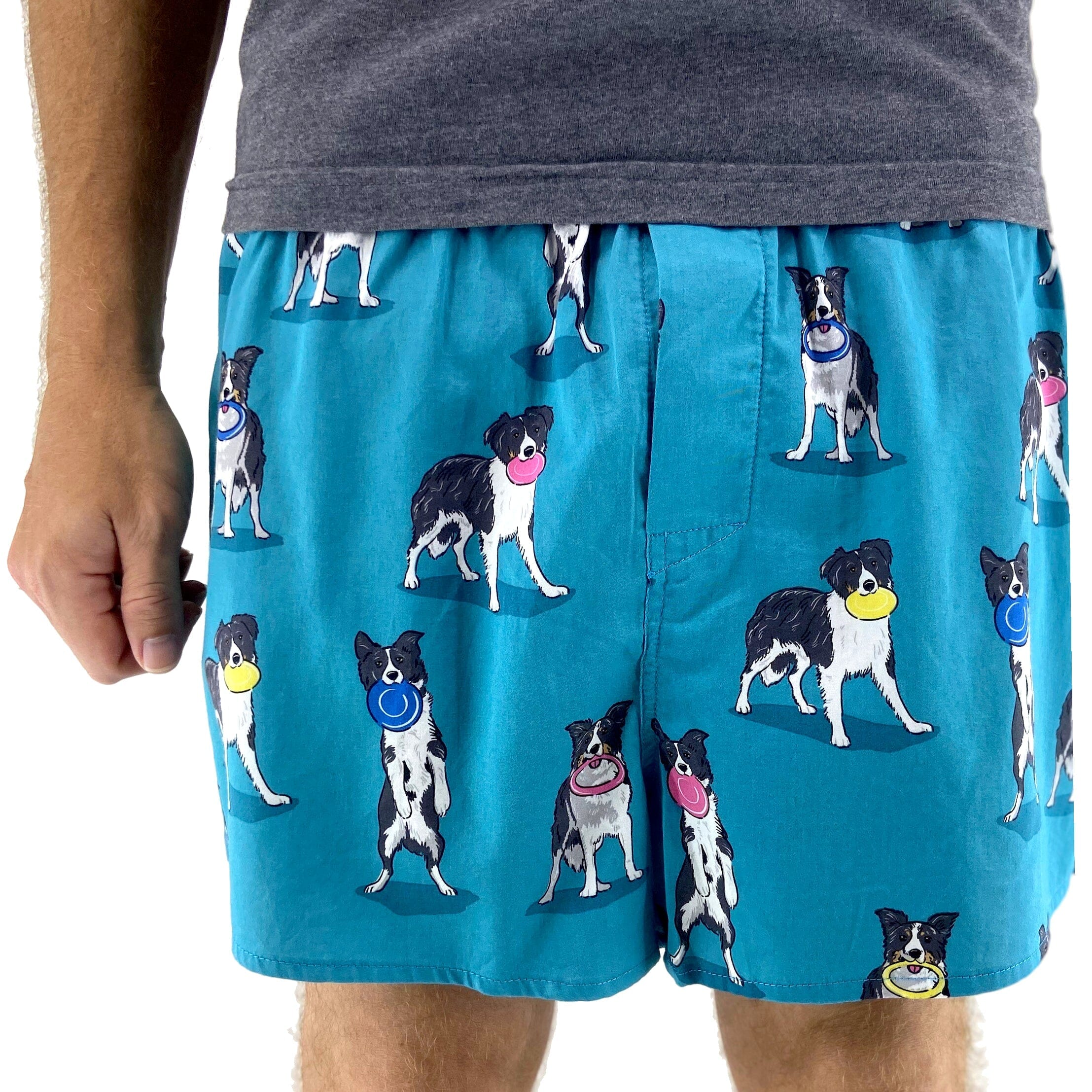 Men's Pet Themed Border Collie Puppy Patterned Dog Lover Boxer Shorts