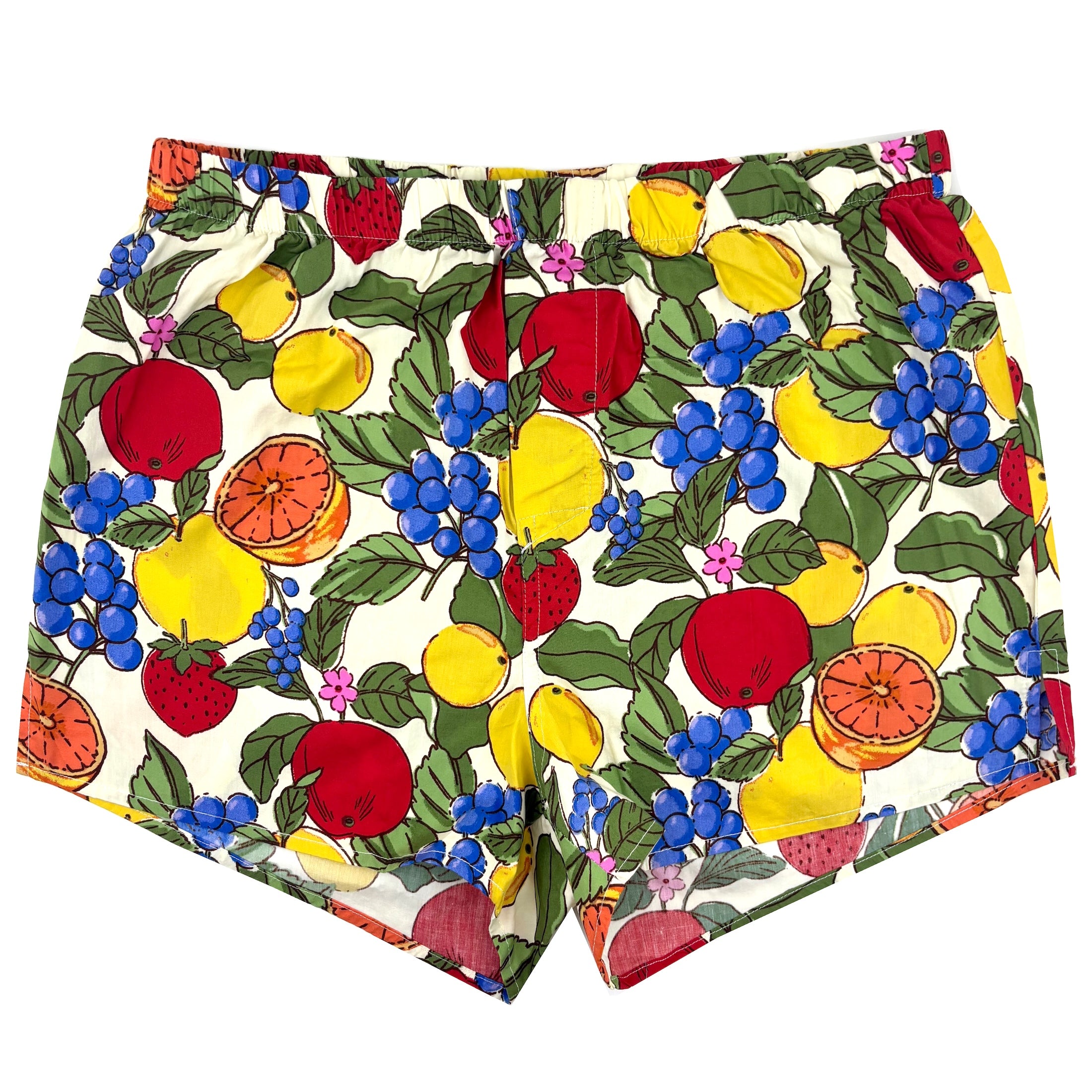 Men's Tropical Fruits Grapes Strawberries Lemon Patterned Boxer Shorts