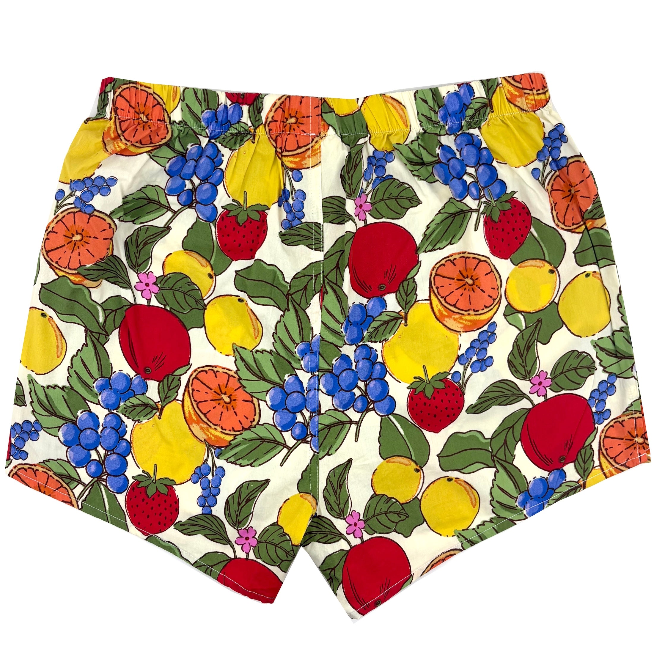 Men's Tropical Fruits Grapes Strawberries Lemon Patterned Boxer Shorts