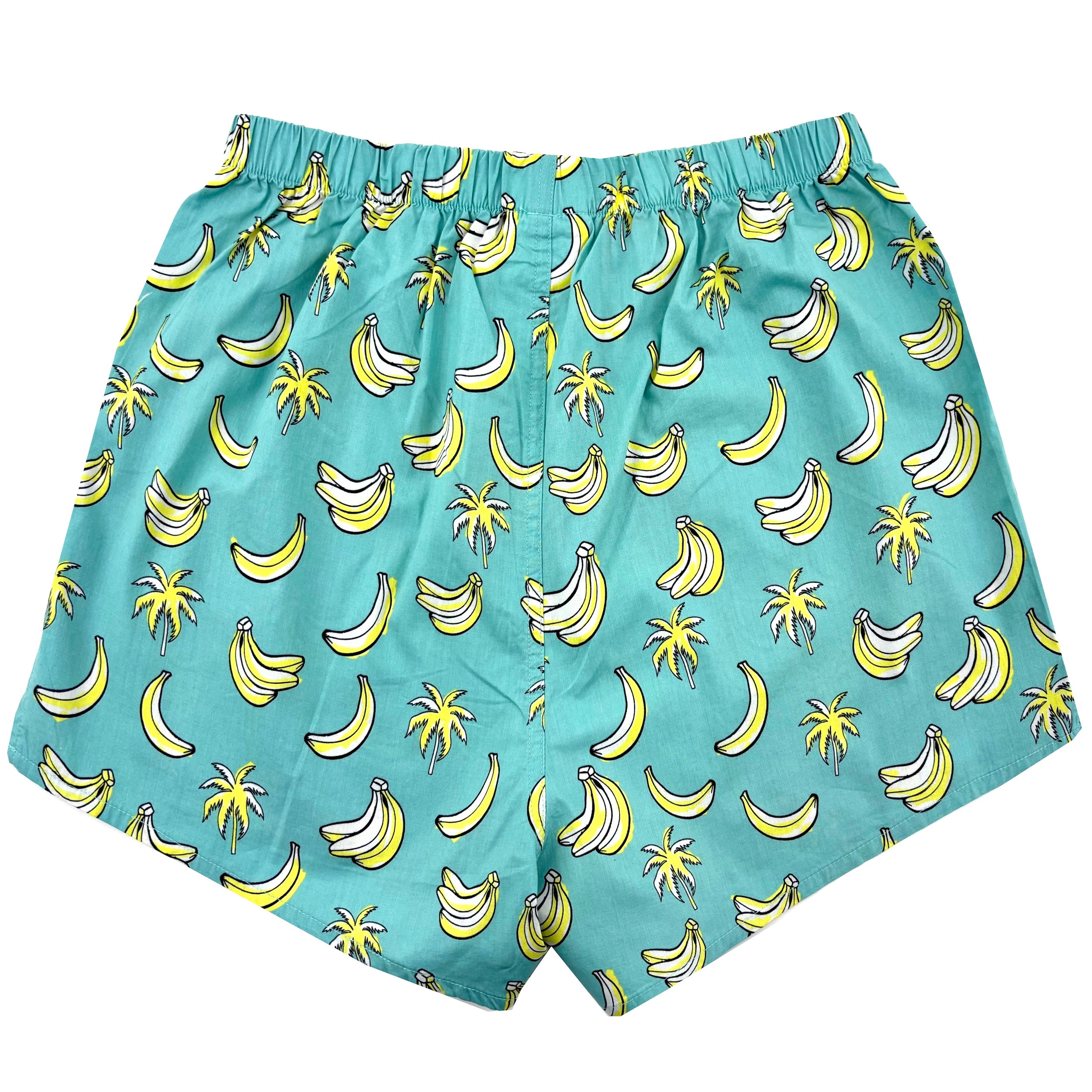 Men's Tropical Fruit Food Themed Banana Palm Tree Print Boxer Shorts