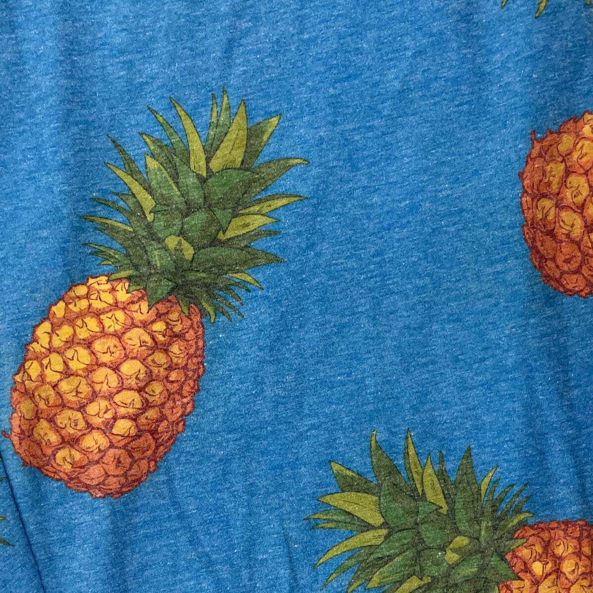 Men's Fruity Pineapple All Over Print Long Cotton Pajama Pant Bottoms