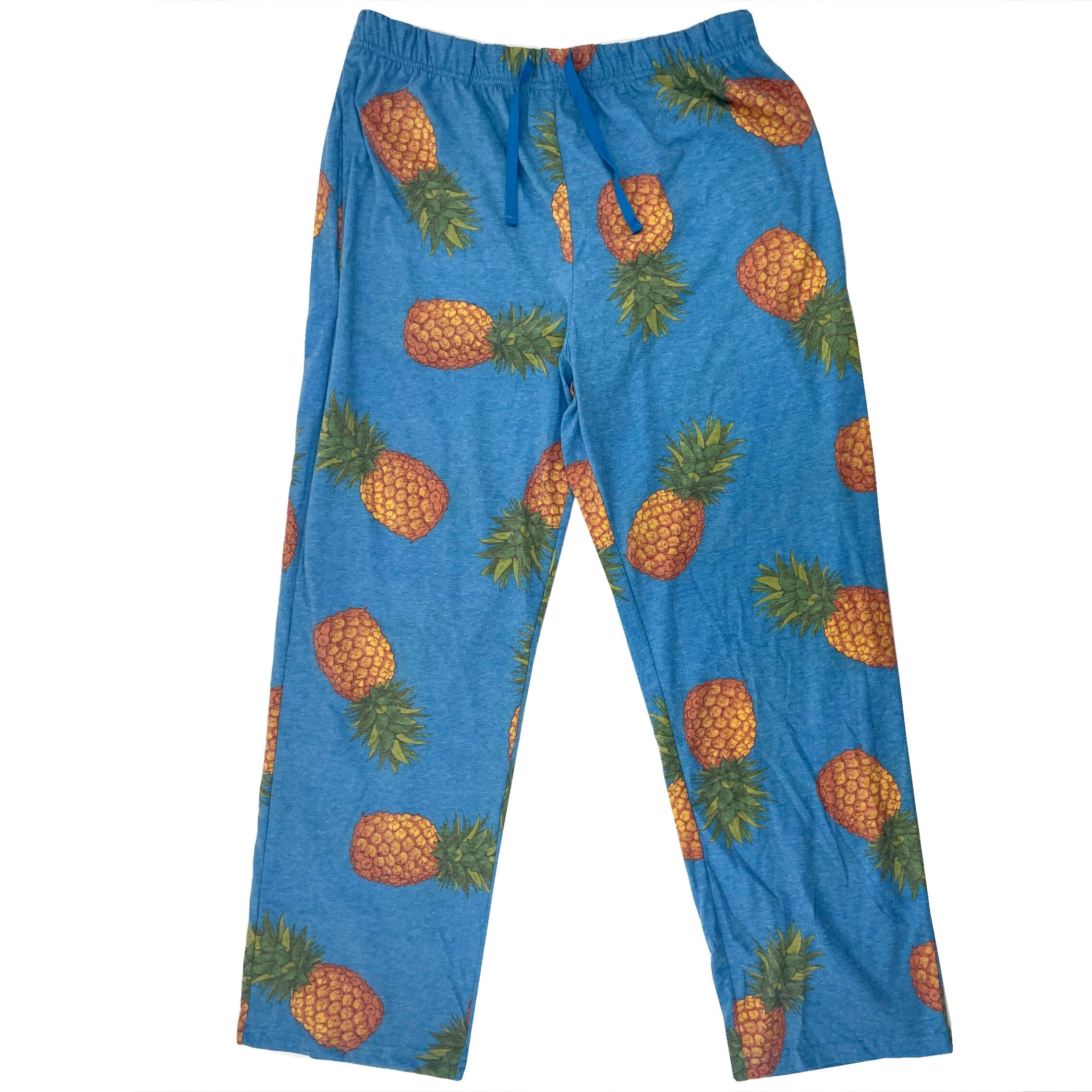 Men's Fruity Pineapple All Over Print Long Cotton Pajama Pant Bottoms