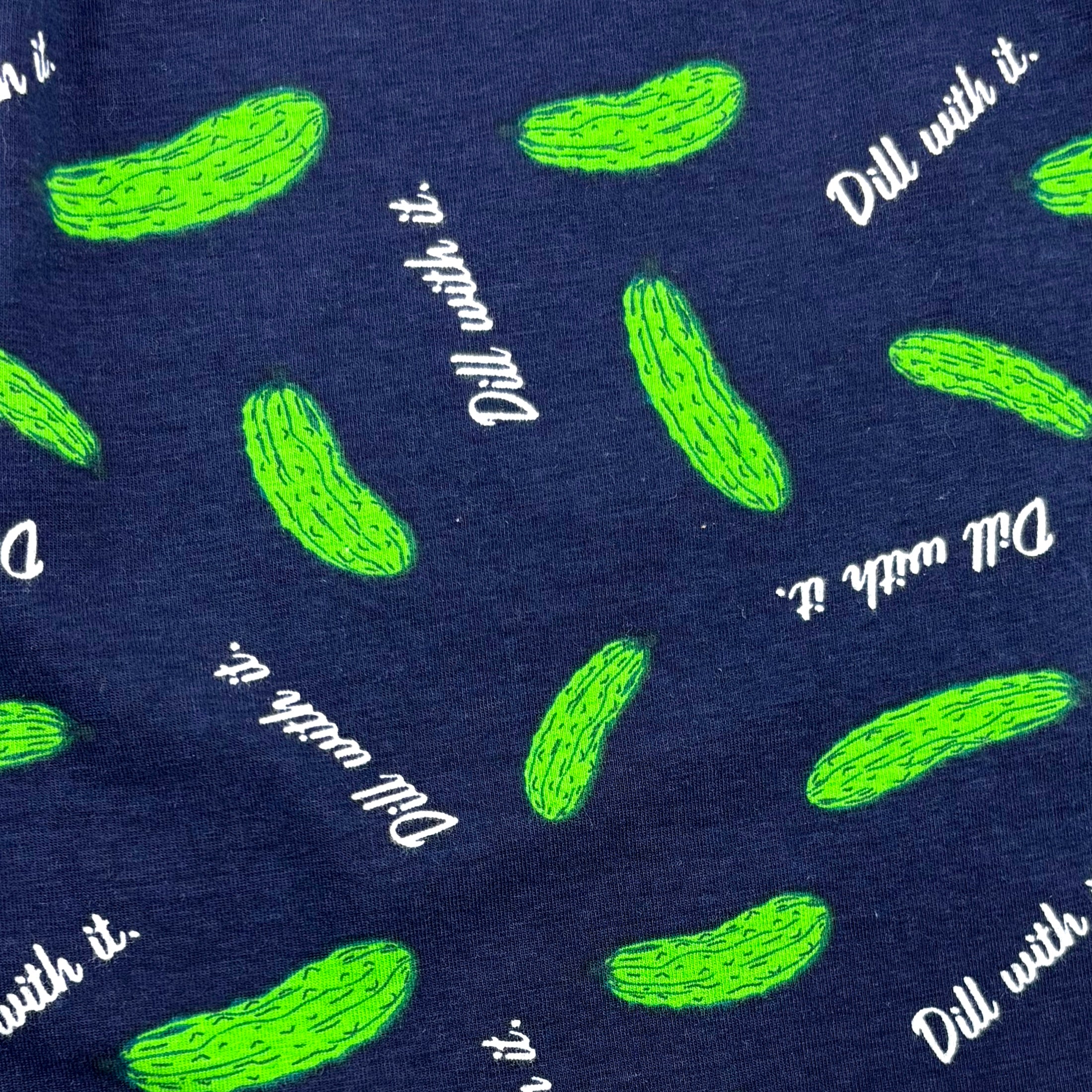Men's Funny Novelty Print Dill Pickel Patterned Pajama Shorts