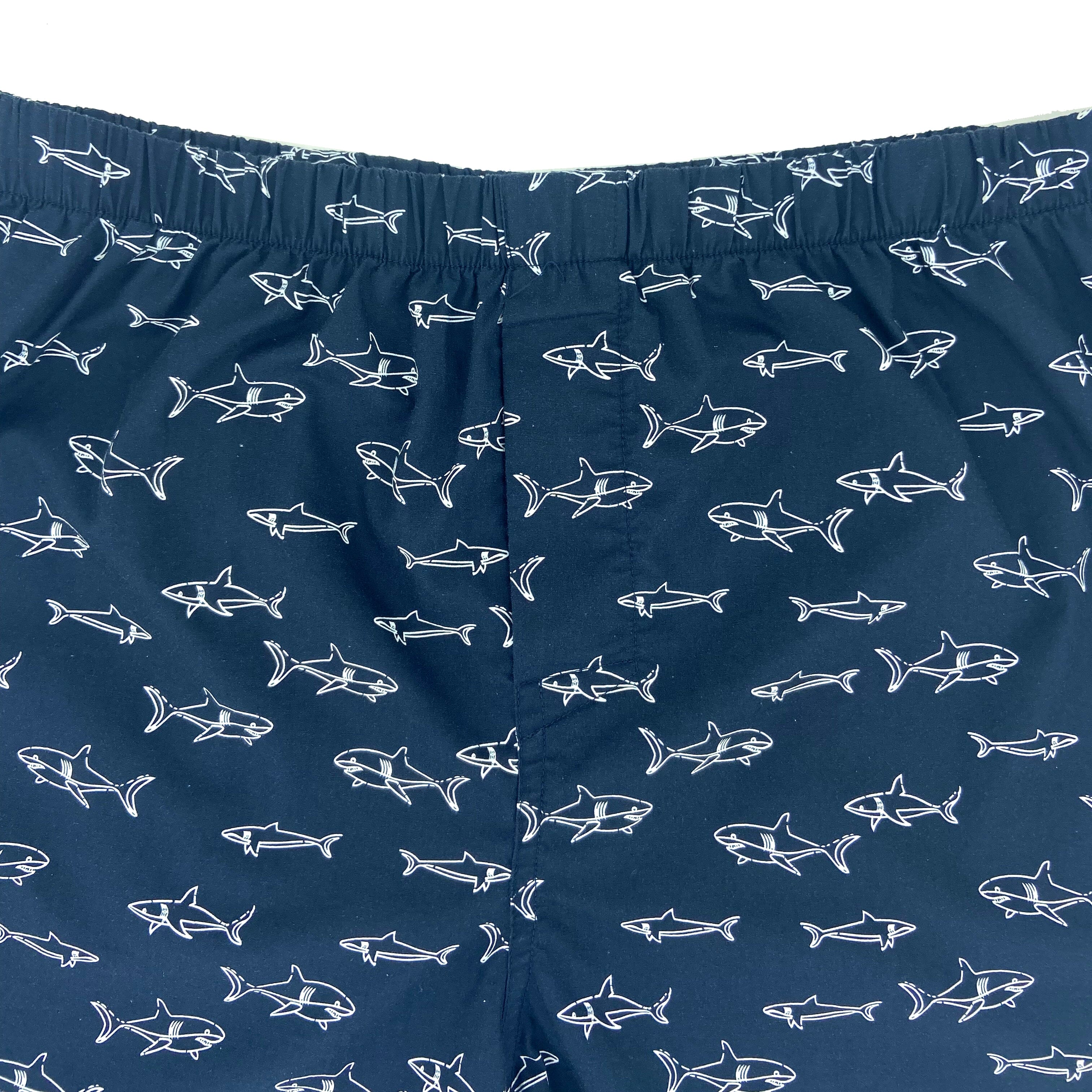 Navy Blue Shark Boxers For Men. Buy Men's Baby Shark Boxer Shorts Here