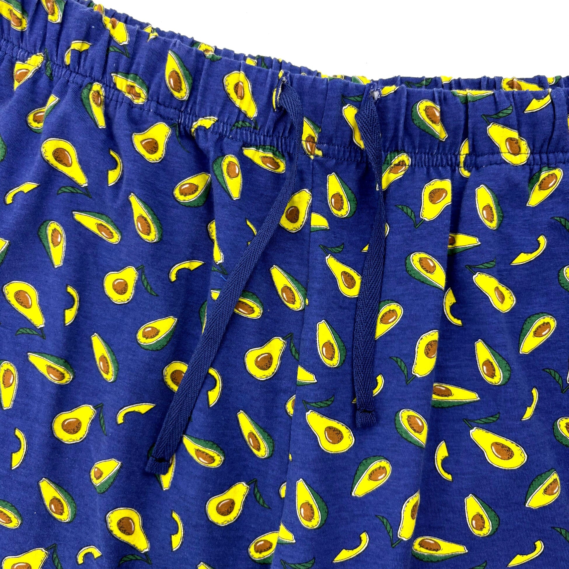 Men's Comfy Avocado Print Food Themed Long Cotton Pajama Pant Bottoms