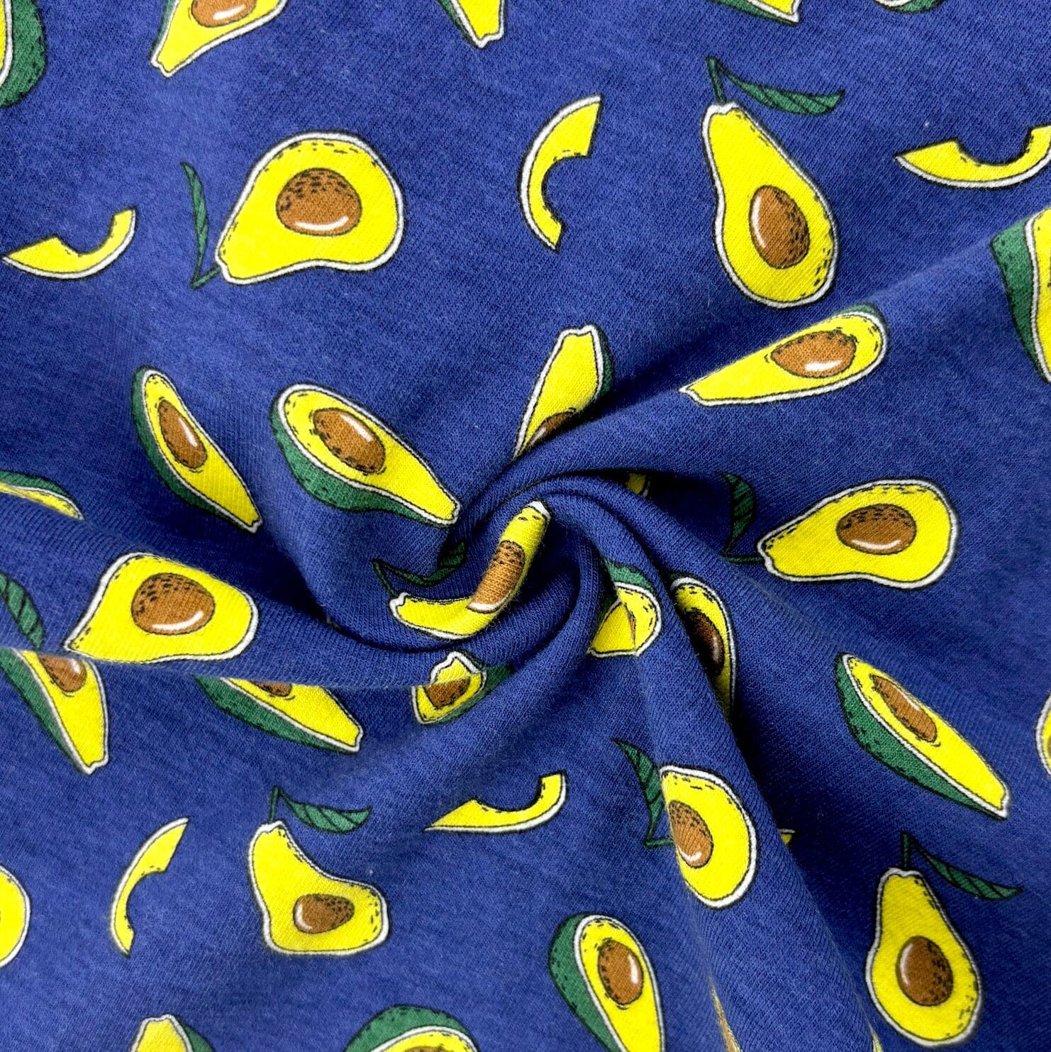 Men's Comfy Avocado Print Food Themed Long Cotton Pajama Pant Bottoms