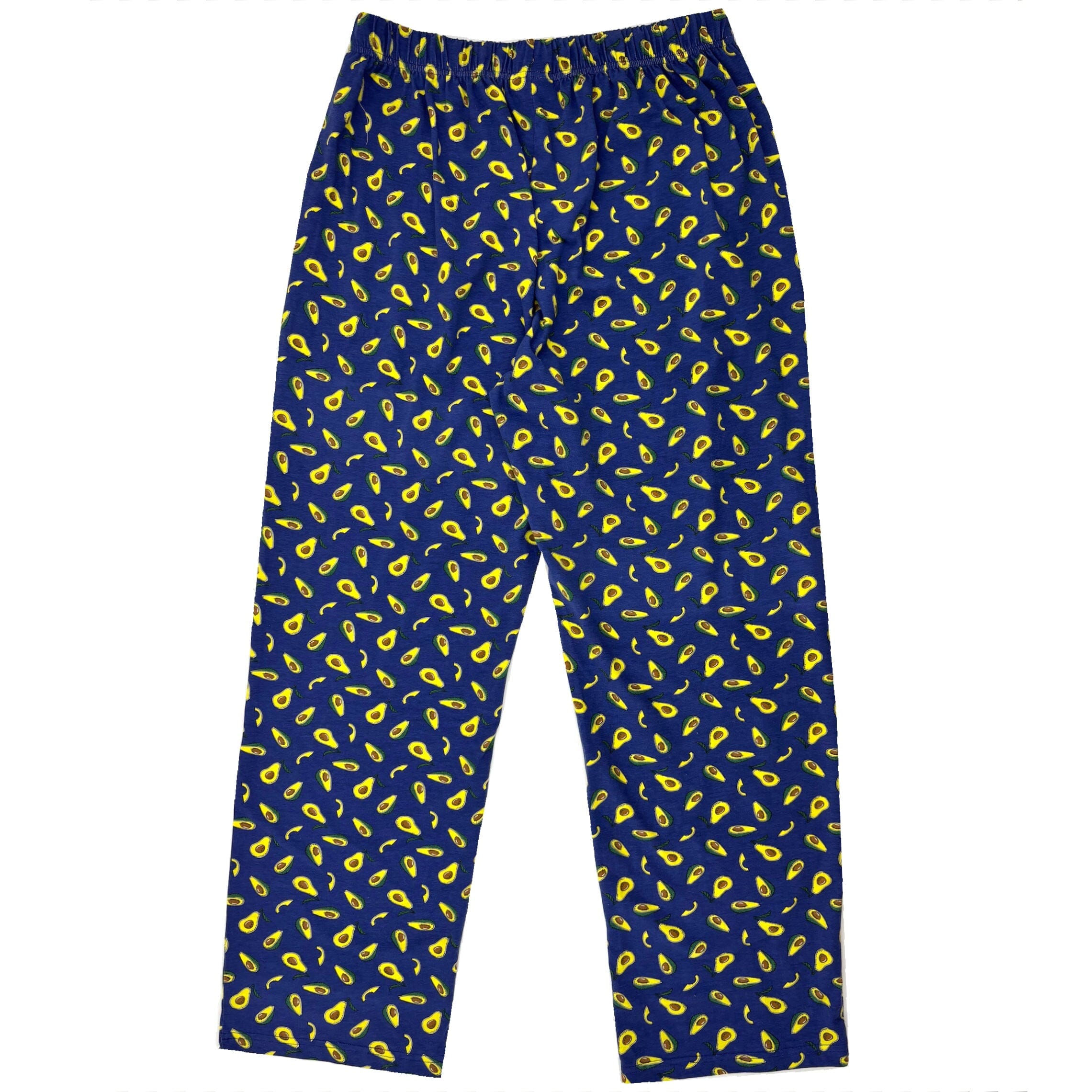 Men's Comfy Avocado Print Food Themed Long Cotton Pajama Pant Bottoms