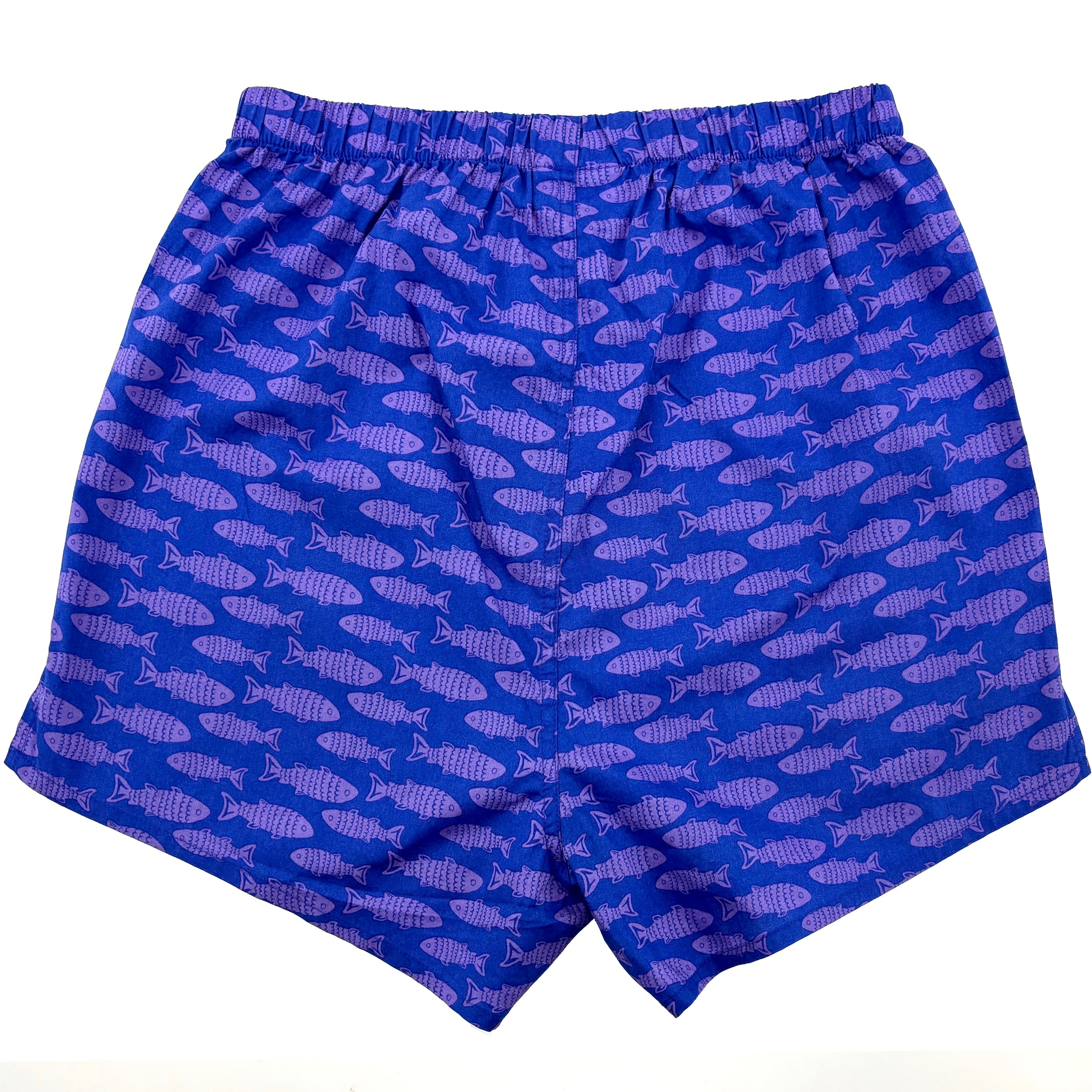 Men's Classic School of Fish All Over Print Cotton Boxer Shorts Undies