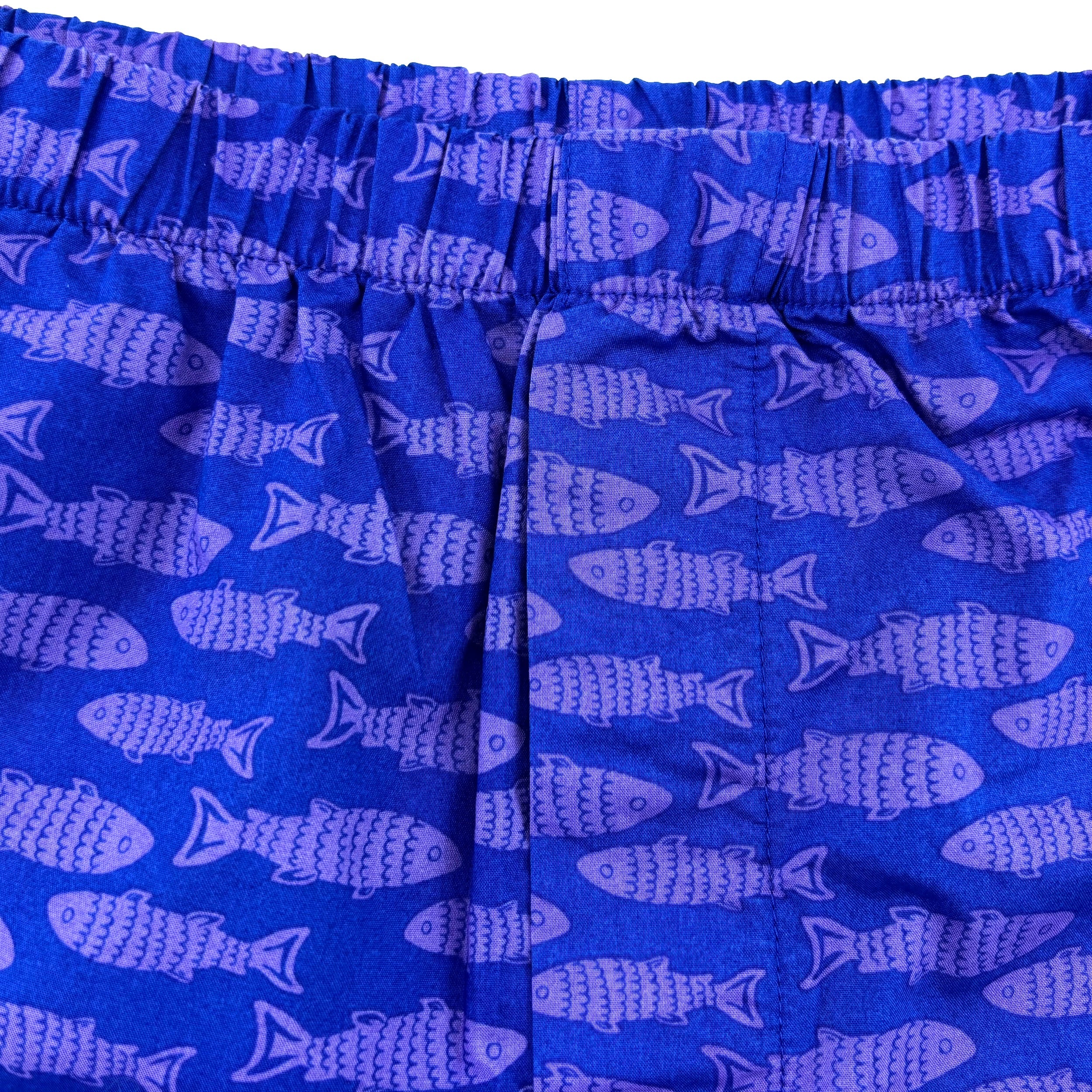 Men's Classic School of Fish All Over Print Cotton Boxer Shorts Undies