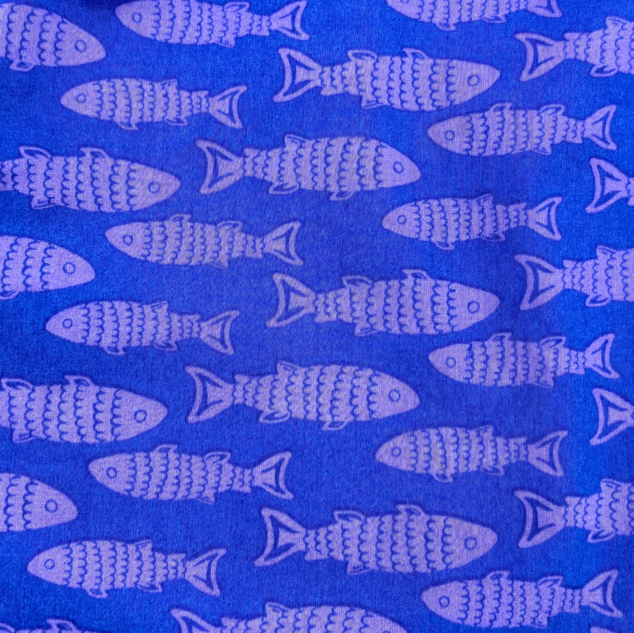 Men's Classic School of Fish All Over Print Cotton Boxer Shorts Undies