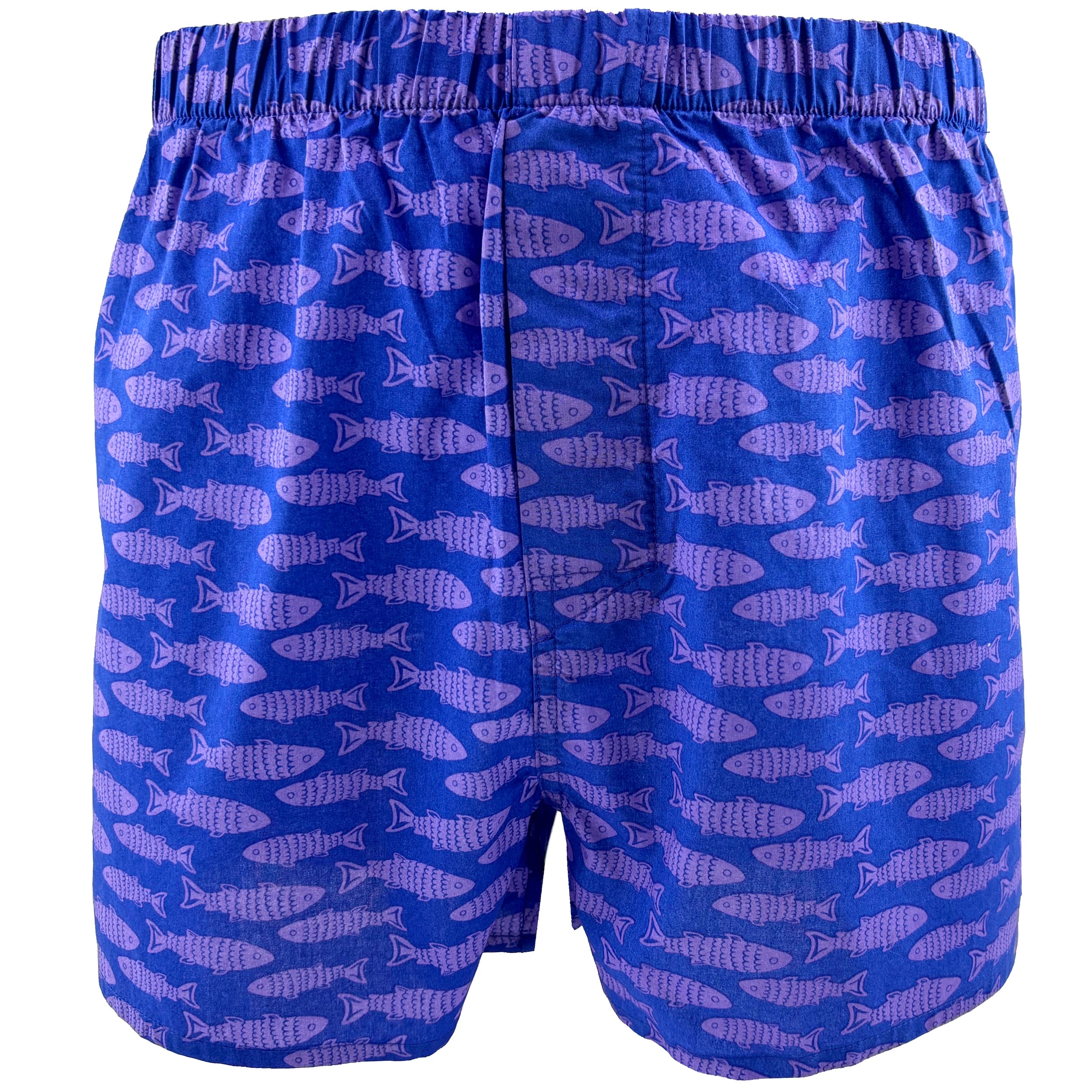 Men's Classic School of Fish All Over Print Cotton Boxer Shorts Undies