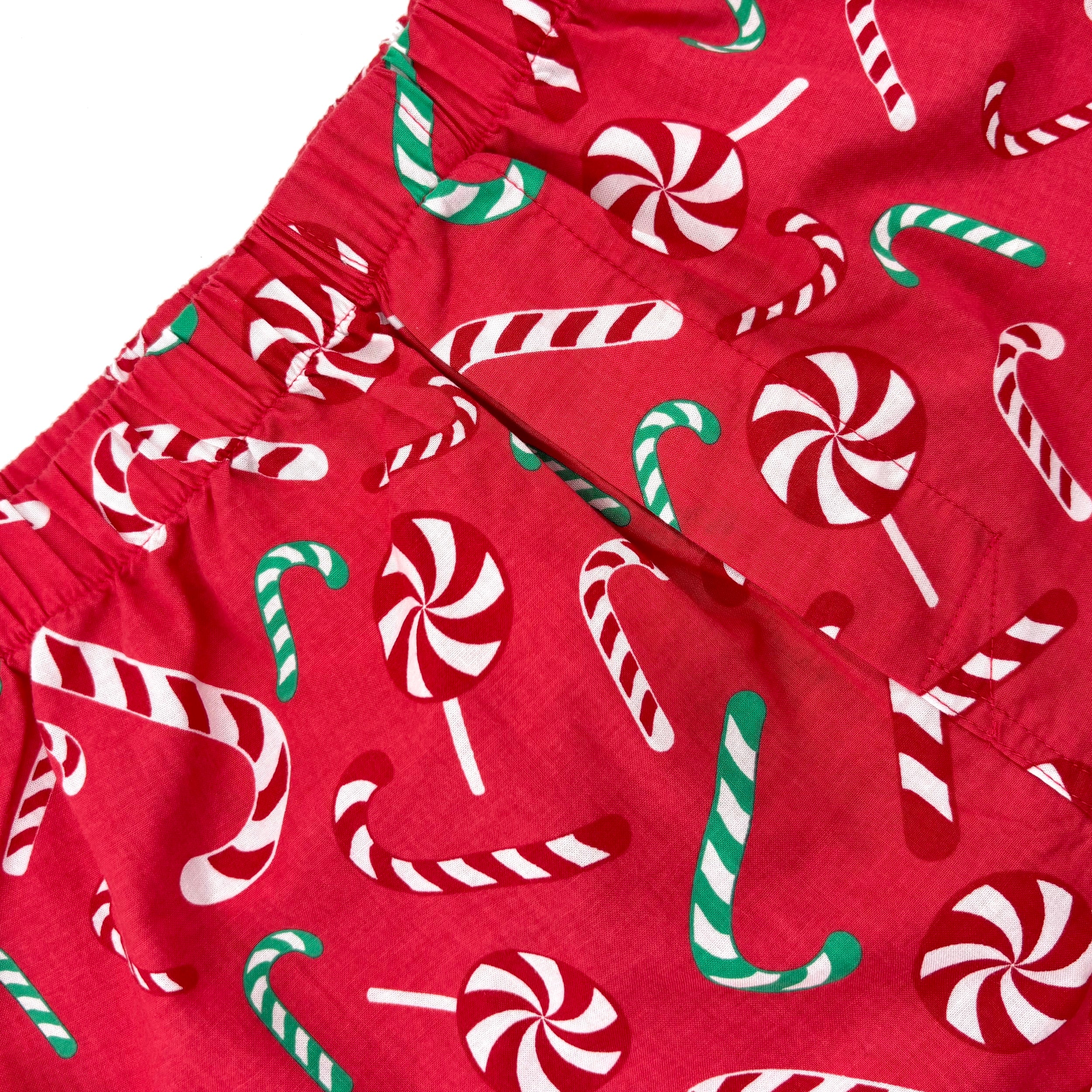 Men's Festive Candy Cane & Lollipop Print Cotton Novelty Boxer Shorts