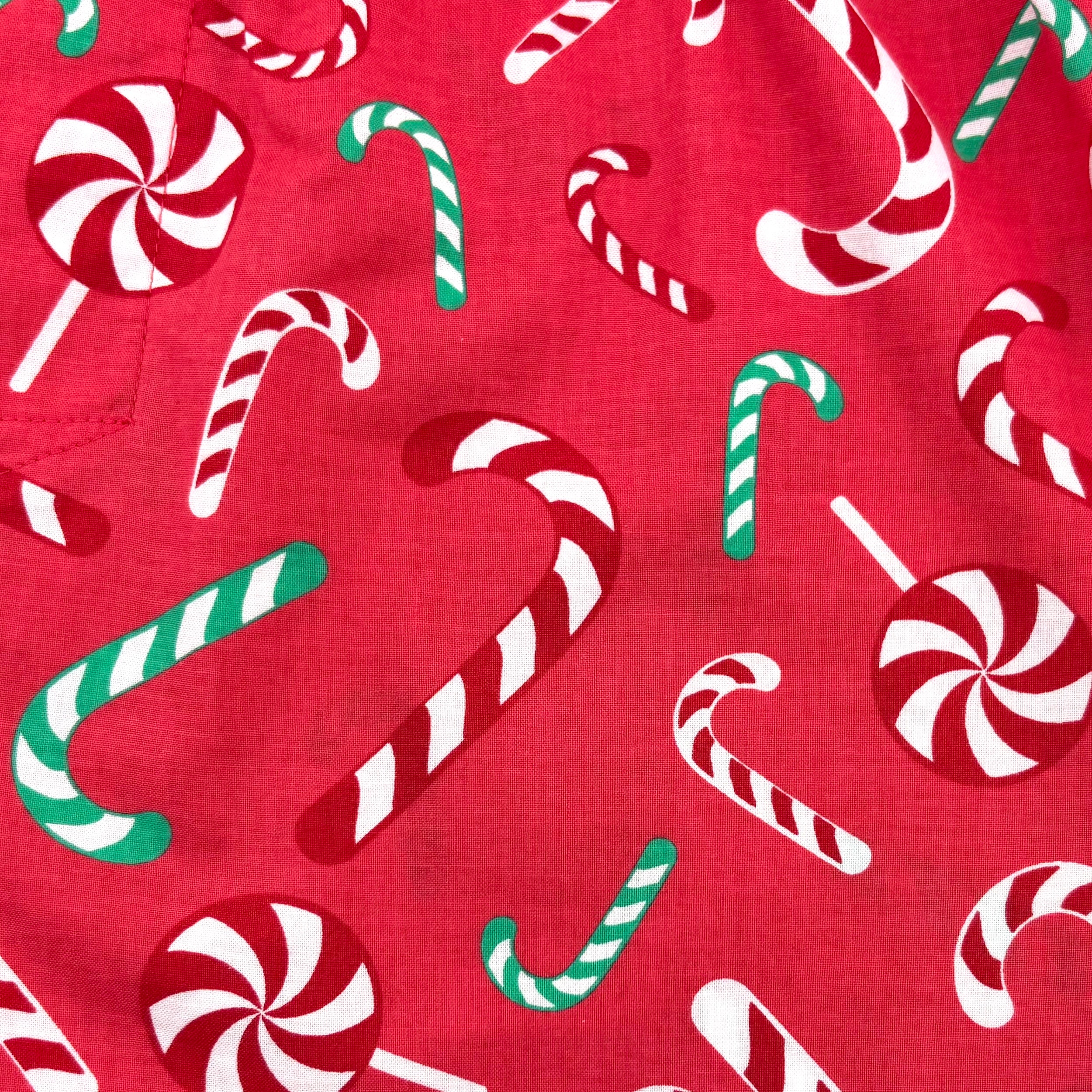 Men's Festive Candy Cane & Lollipop Print Cotton Novelty Boxer Shorts