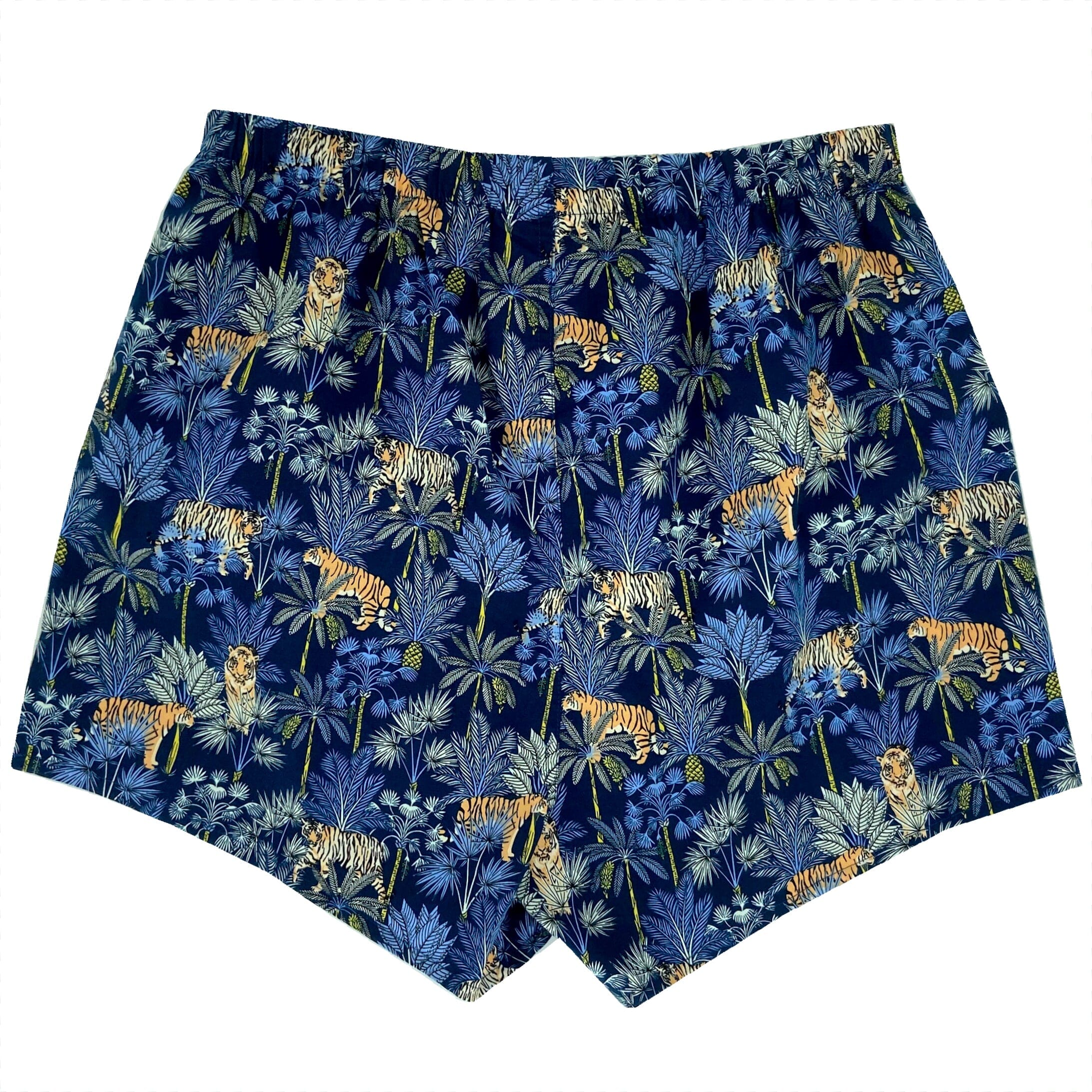 Men's Leafy Jungle Cat Tiger All Over Print Soft Cotton Boxer Shorts